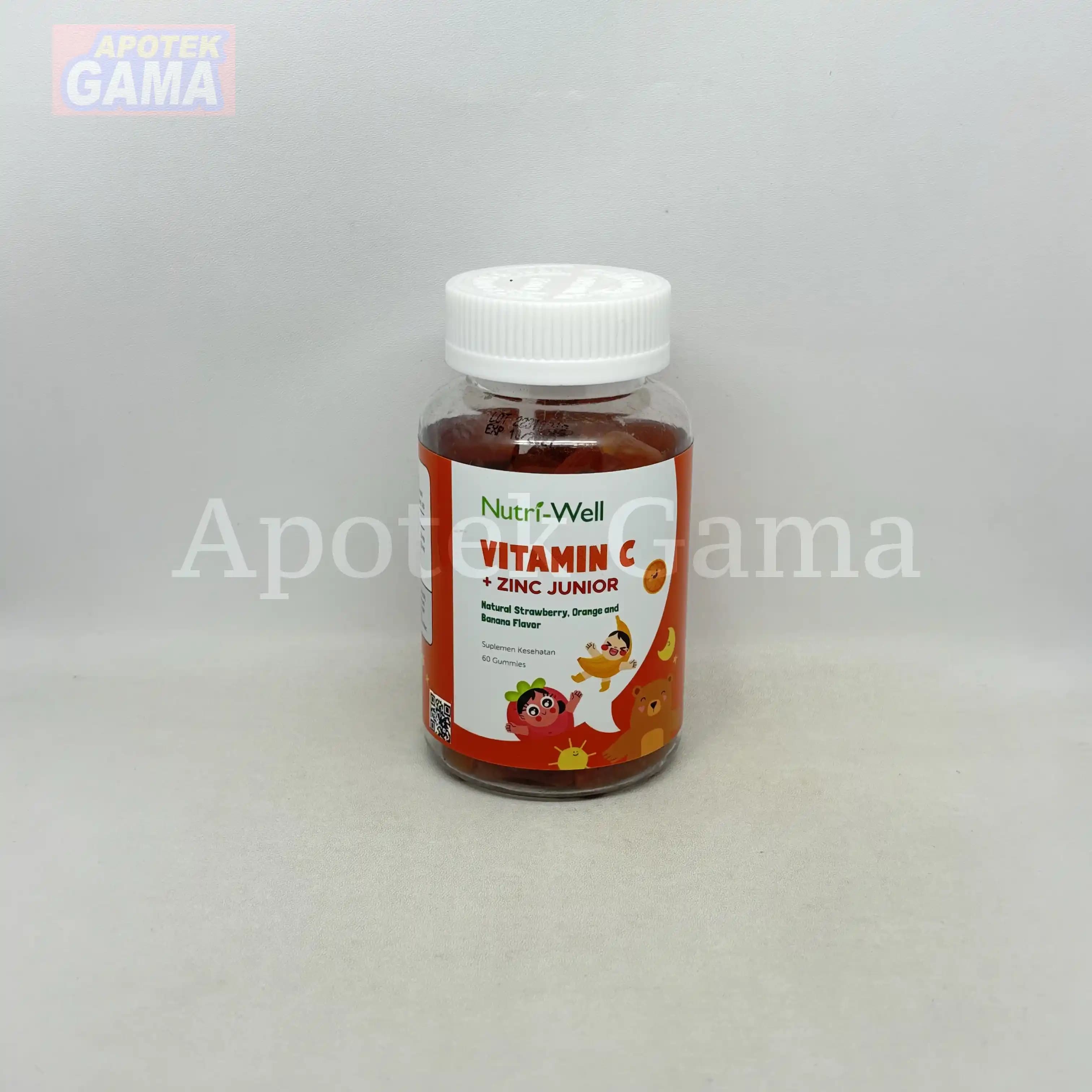 NUTRIWELL VIT C + ZINC JUNIOR 60 GUMMIES