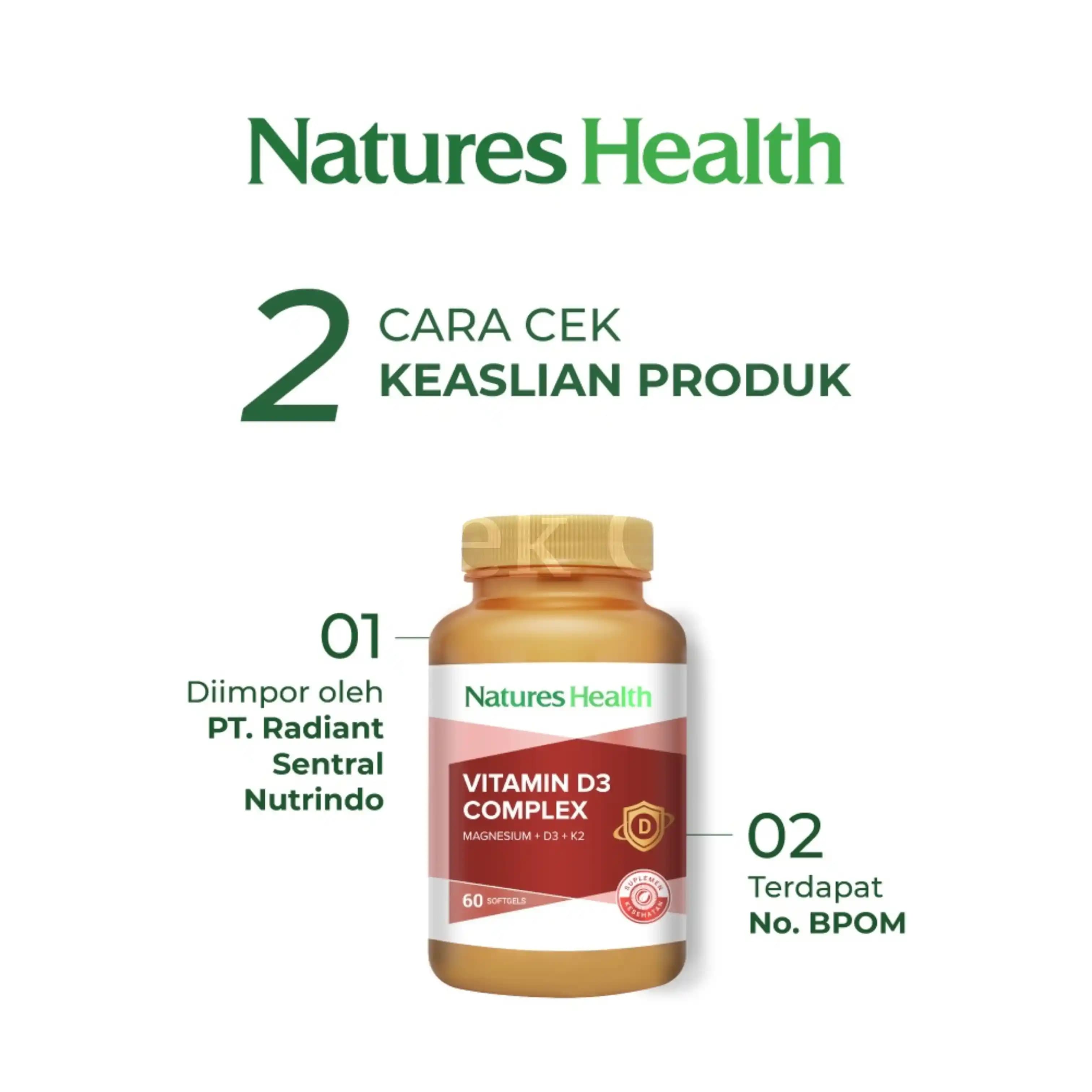 NATURES HEALTH VITAMIN D3 COMPLEX 60 S