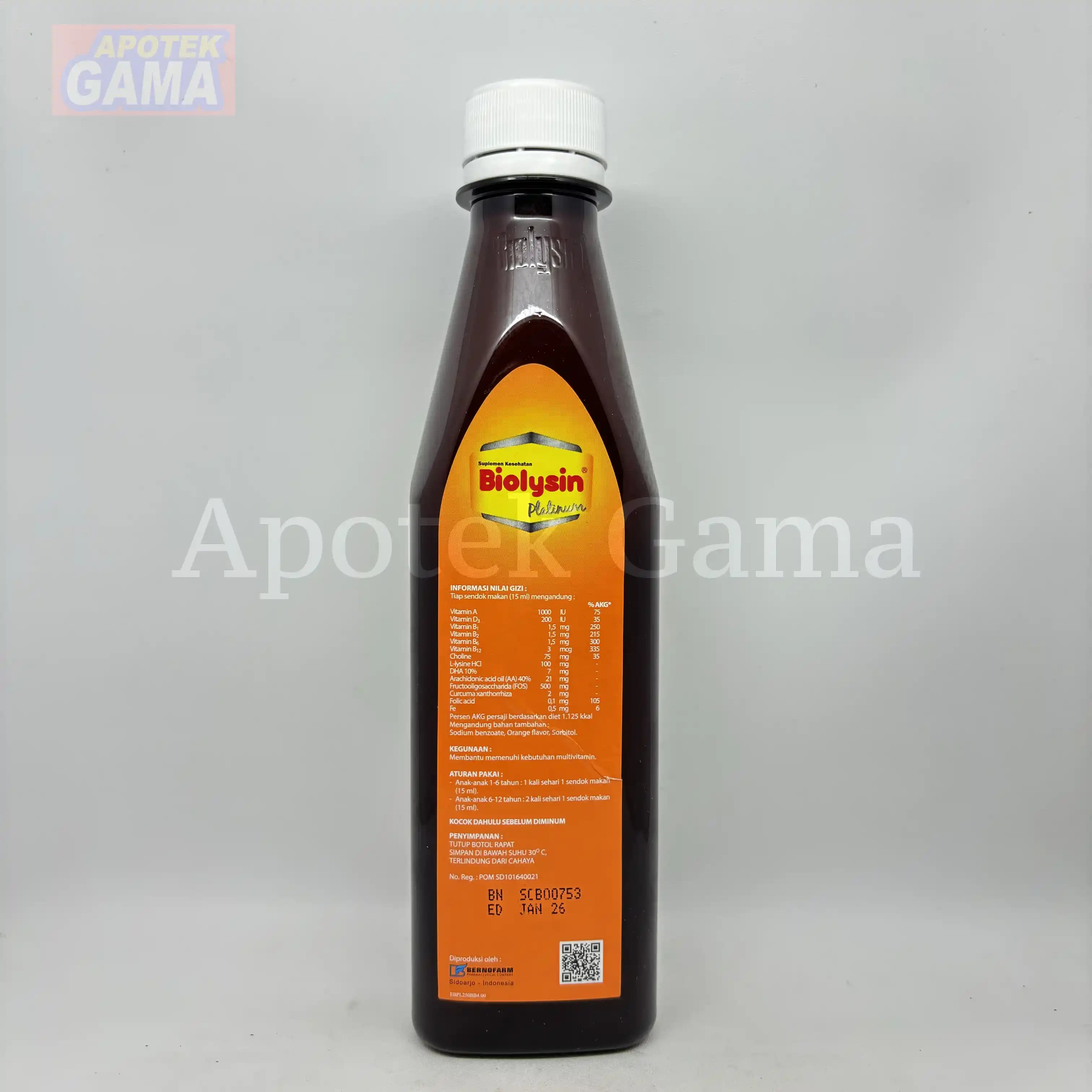 BIOLYSIN PLATINUM JERUK 250 ML 5