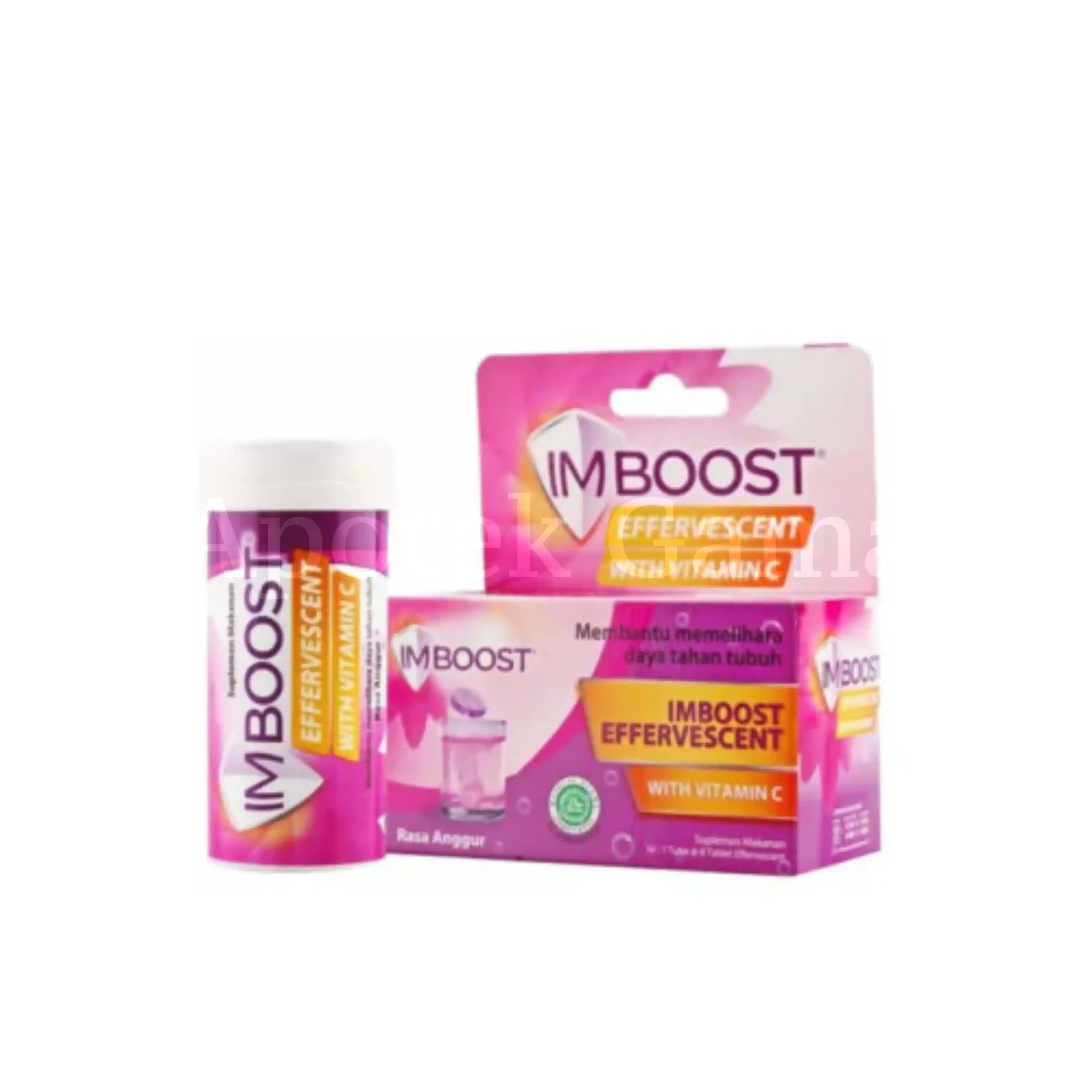 IMBOOST EFFERVESCENT EXTRA VIT C & D3 JERUK BOTOL