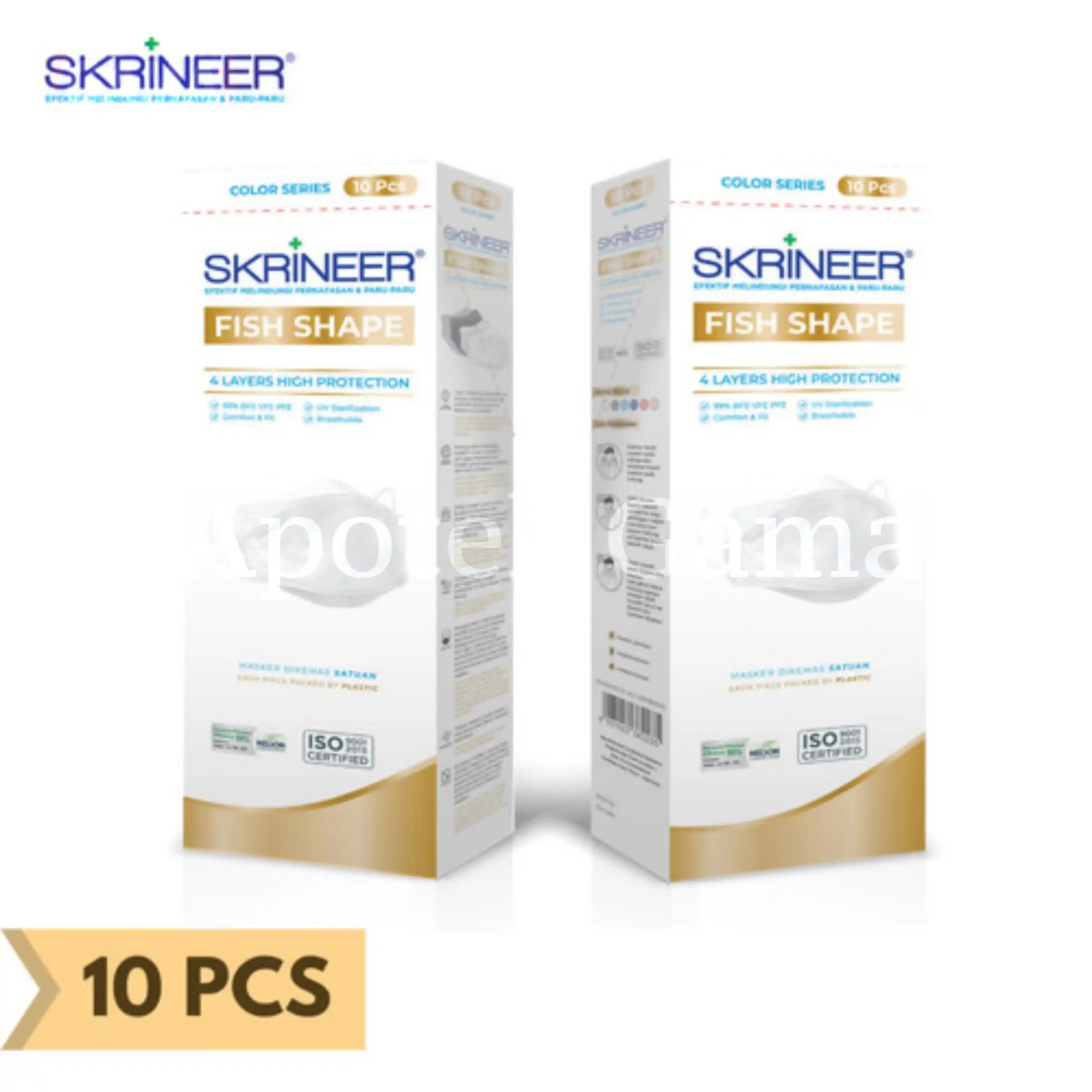 SKRINEER FISH SHAPE MASK PUTIH 2