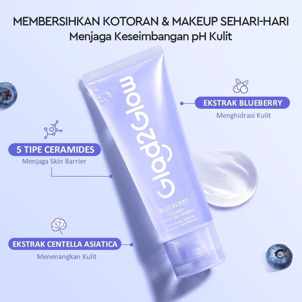 GLAD2GLOW BLUBERRY GEL CLEANSER 70ML 3