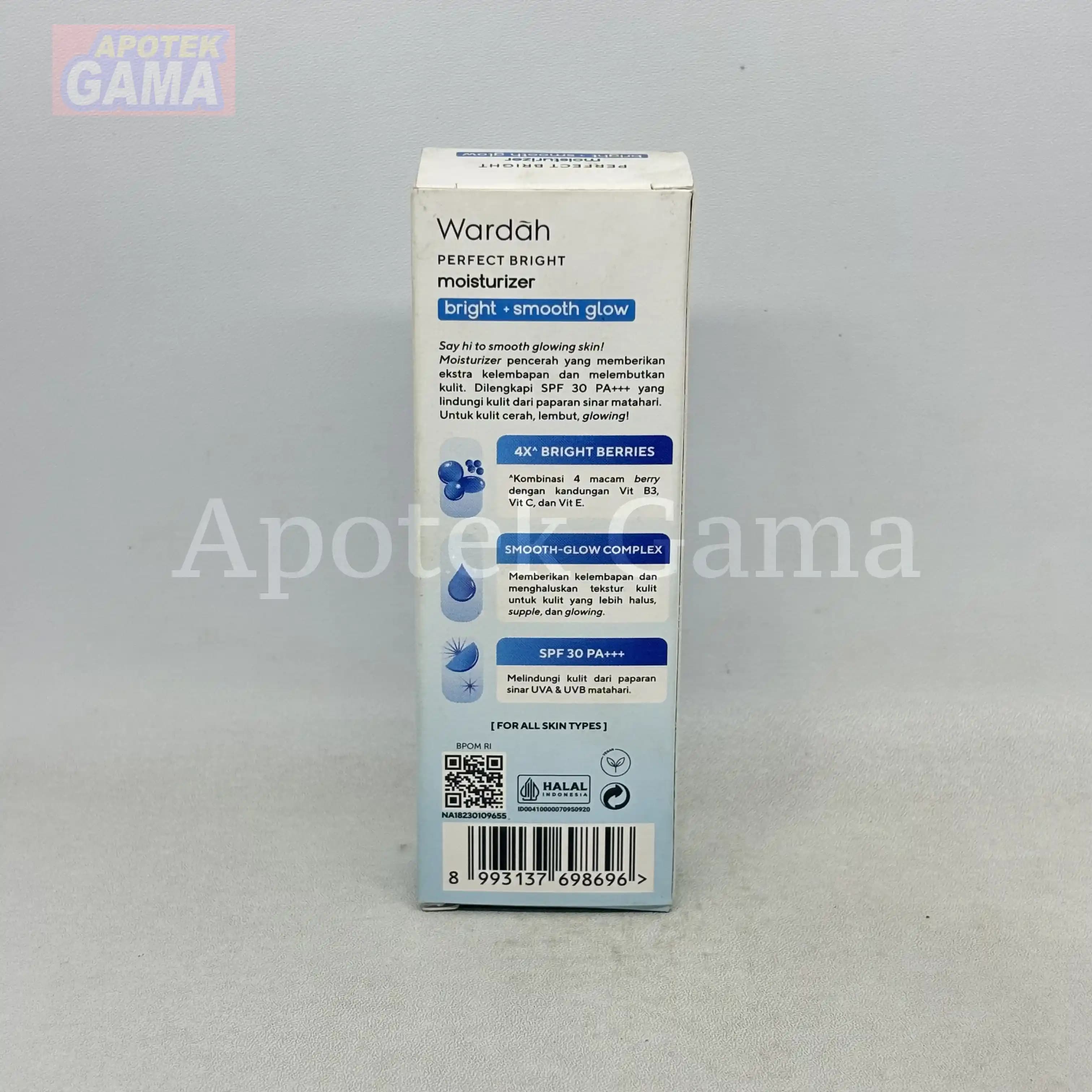 WARDAH PERFECT BRIGHT + SMOOTH GLOW MOISTURIZER SPF30 20 ML 3