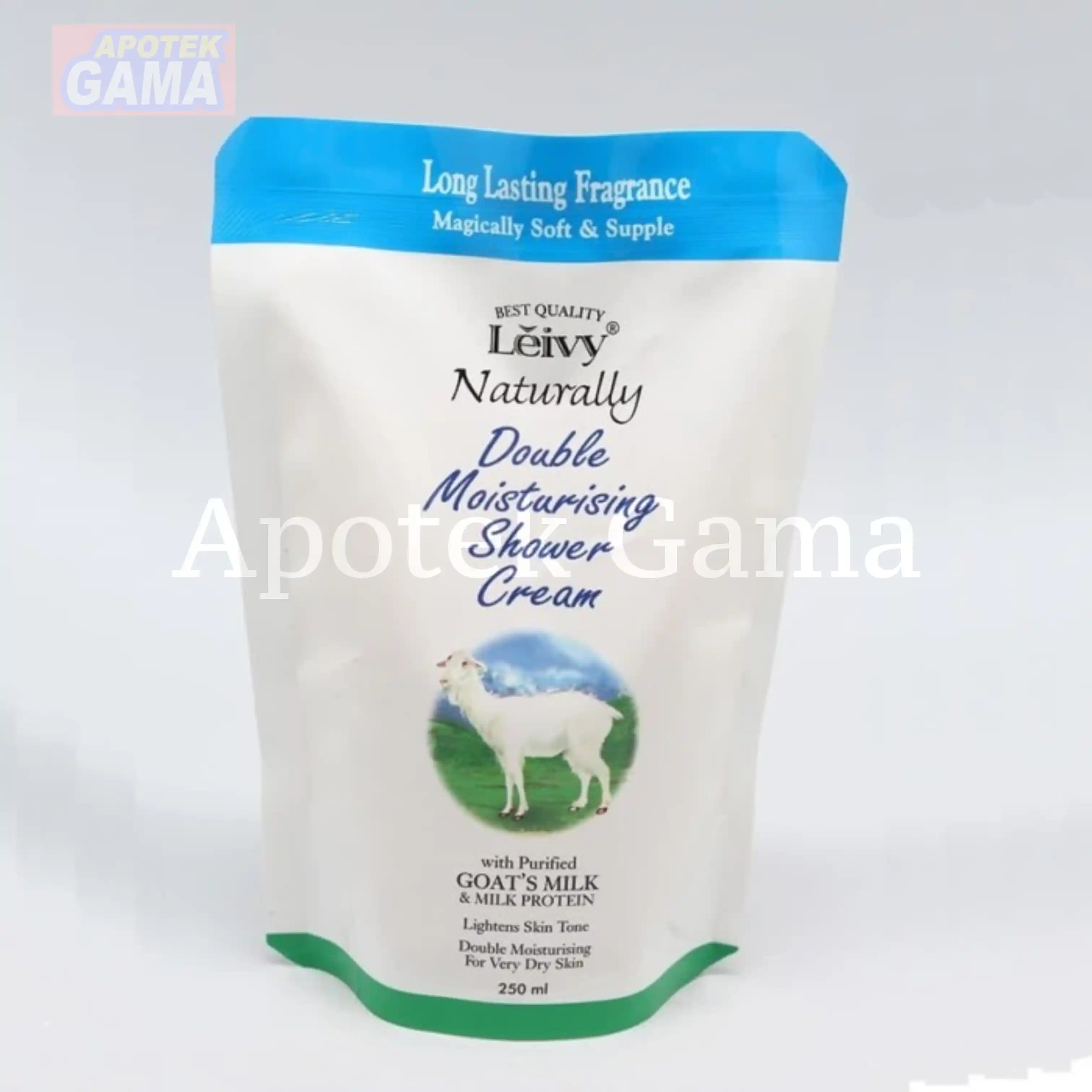 LEIVY DOUBLE MOISTURISING SHOWER CREAM GOATS MILK REFILL 250ML