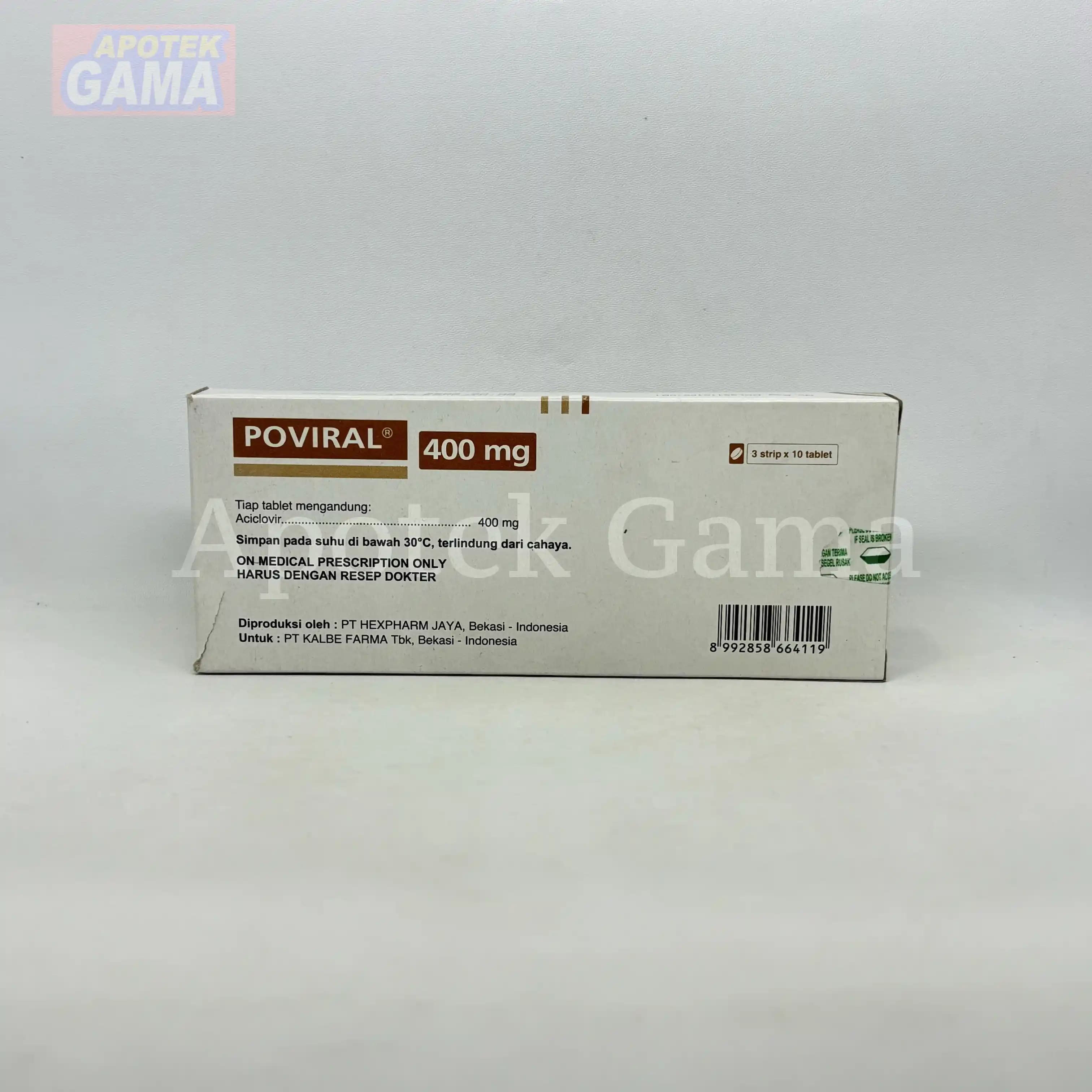 POVIRAL TAB 400 MG/30 5