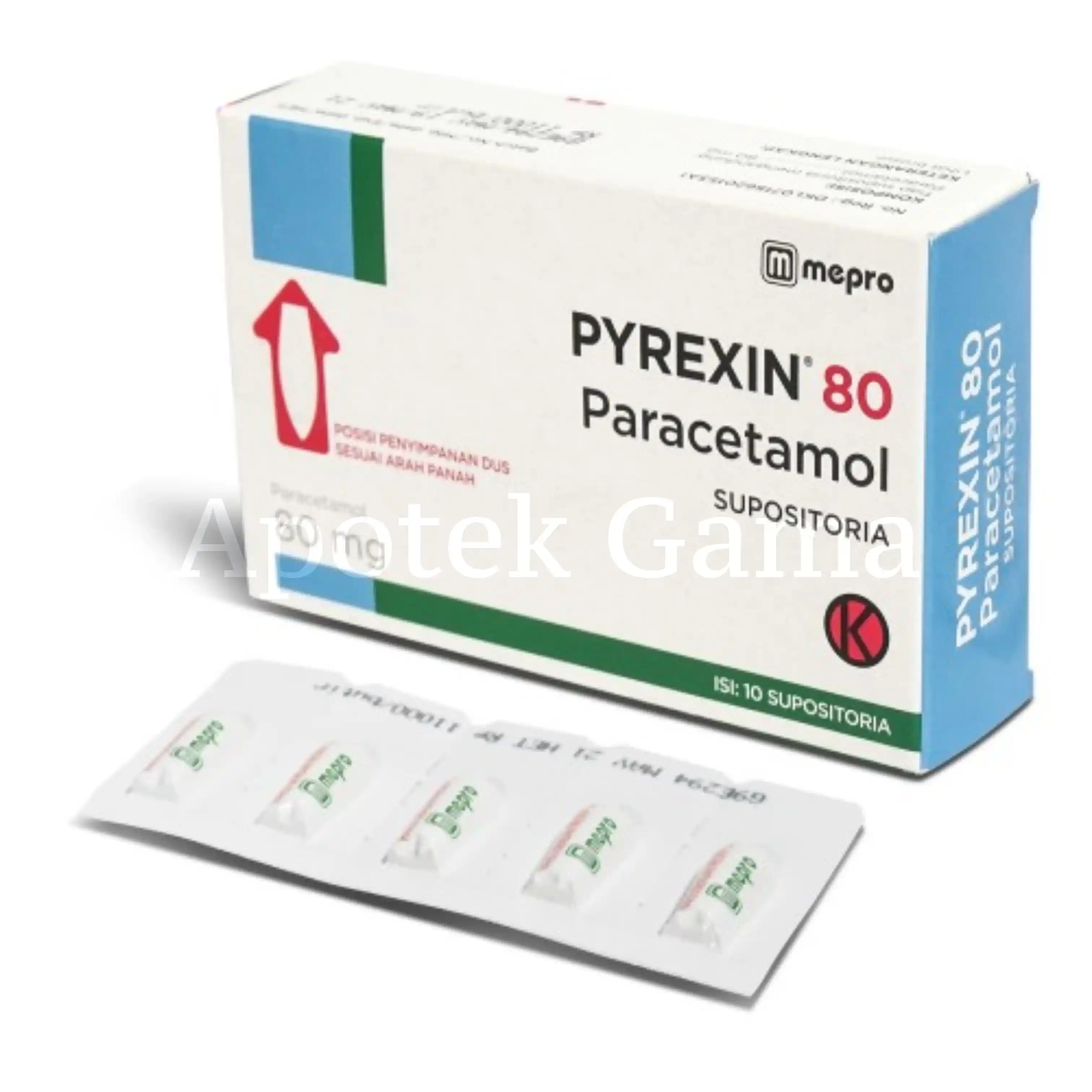 PYREXIN SUPP 80MG 2
