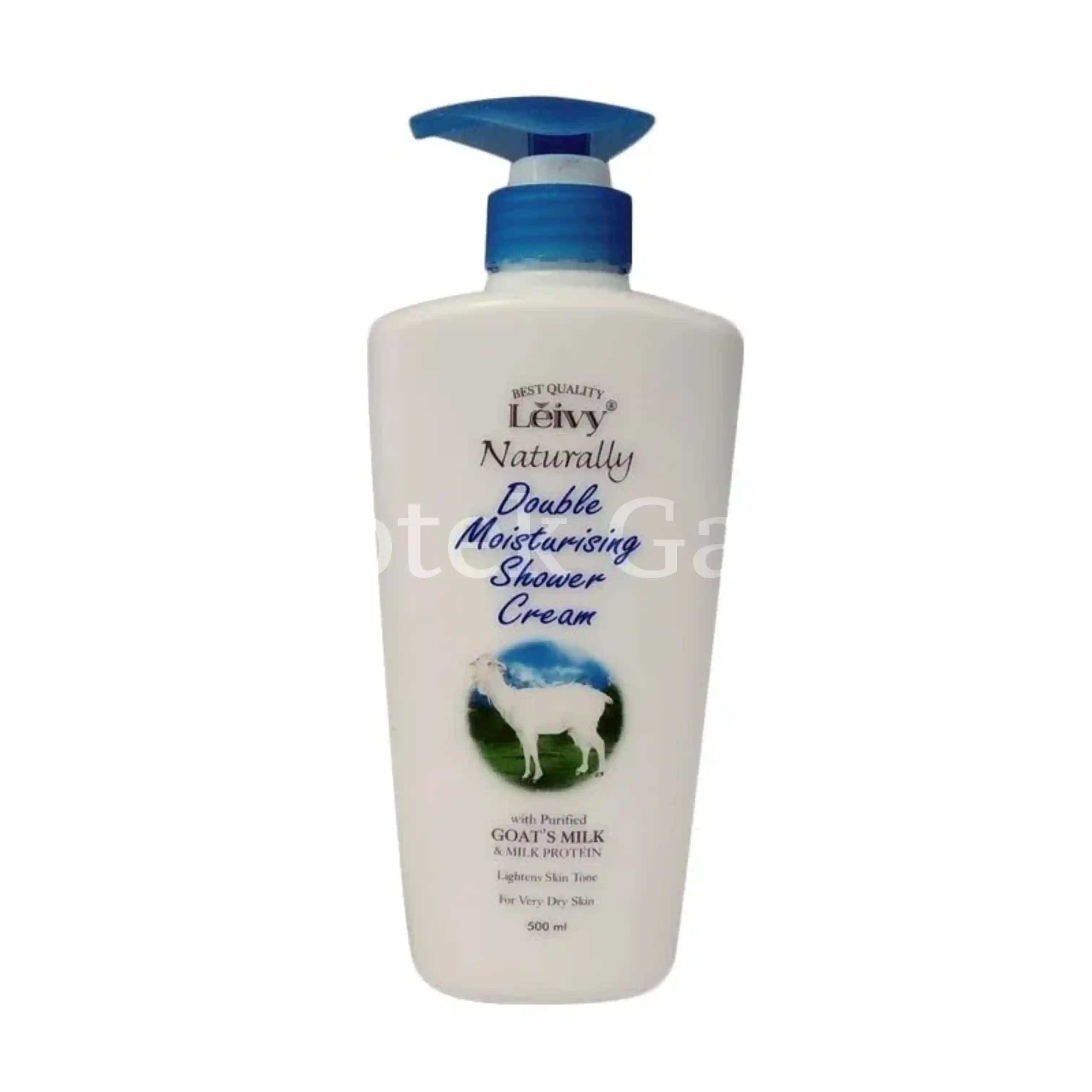 LEIVY DOUBLE MOISTURISING SHOWER CREAM GOATS MILK 500ML