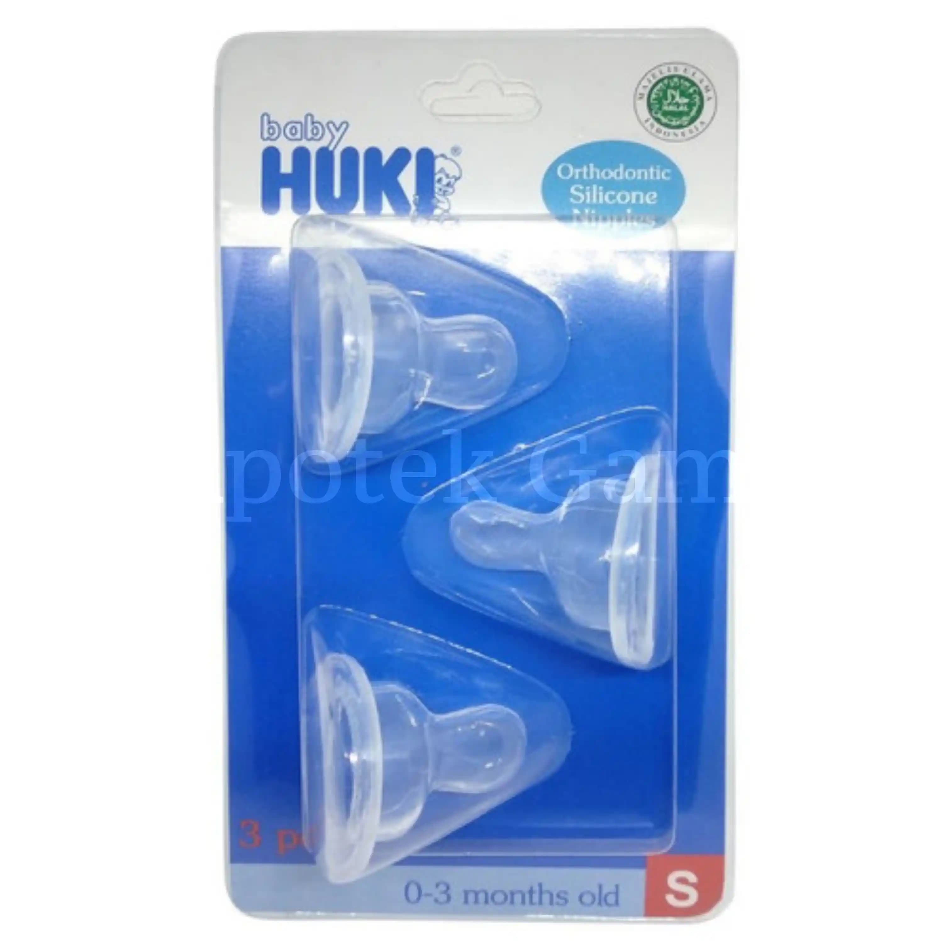 HUKI REGULAR SILICONE NIPPLE S BLISTER 3PCS