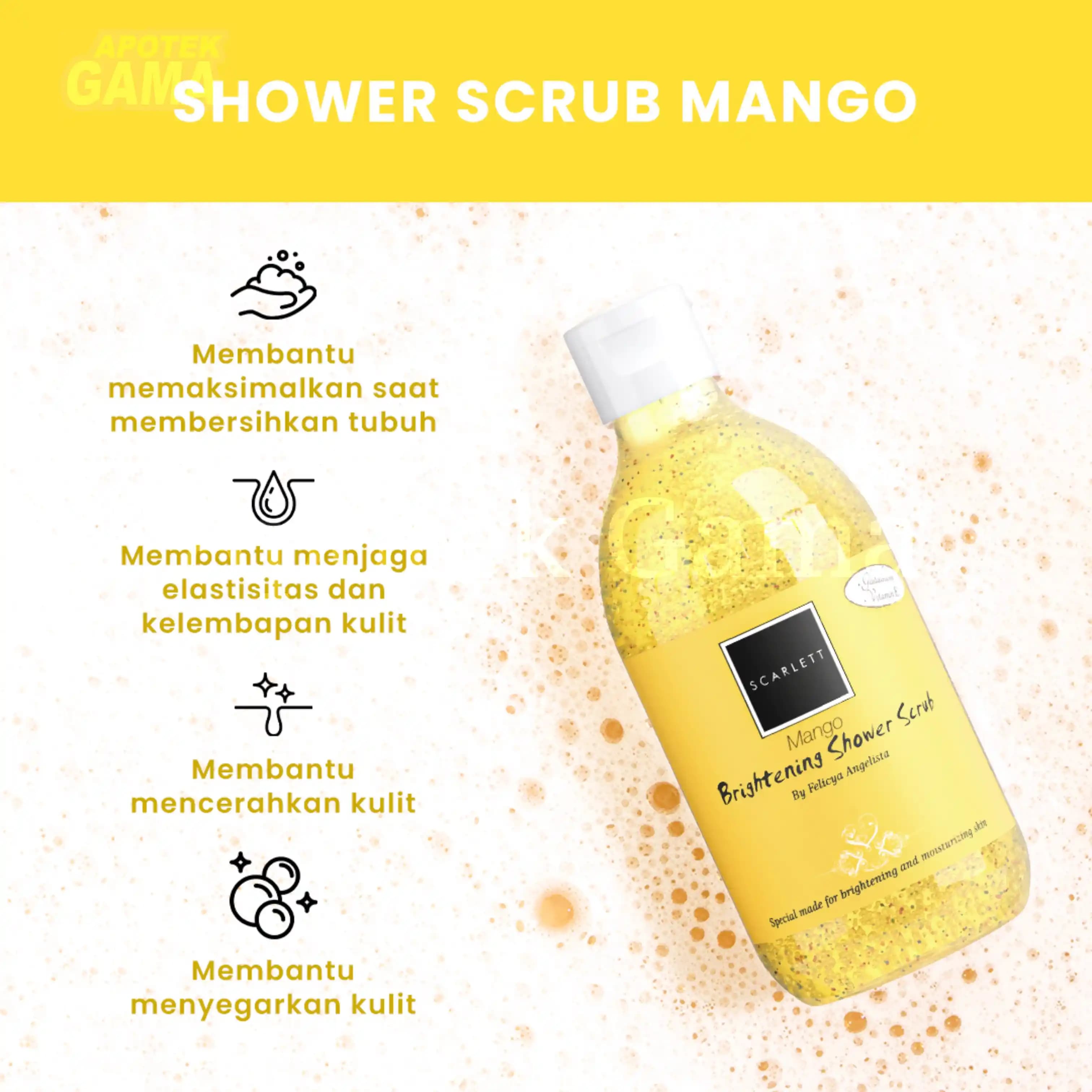 SCARLETT BRIGHTENING SHOWER SCRUB MANGO