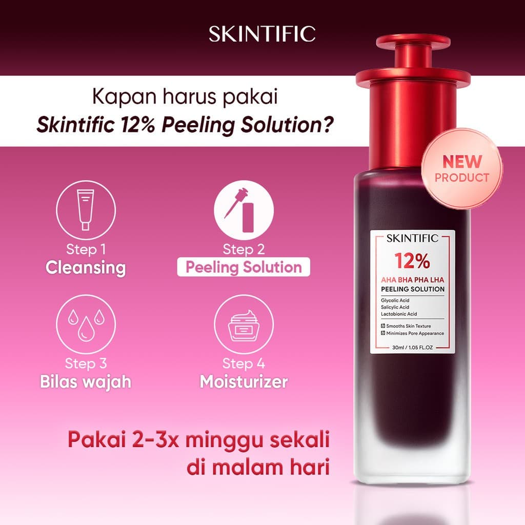 SKINTIFIC 12% AHA BHA PHA LHA PEELING SOLUTION 30ML 2
