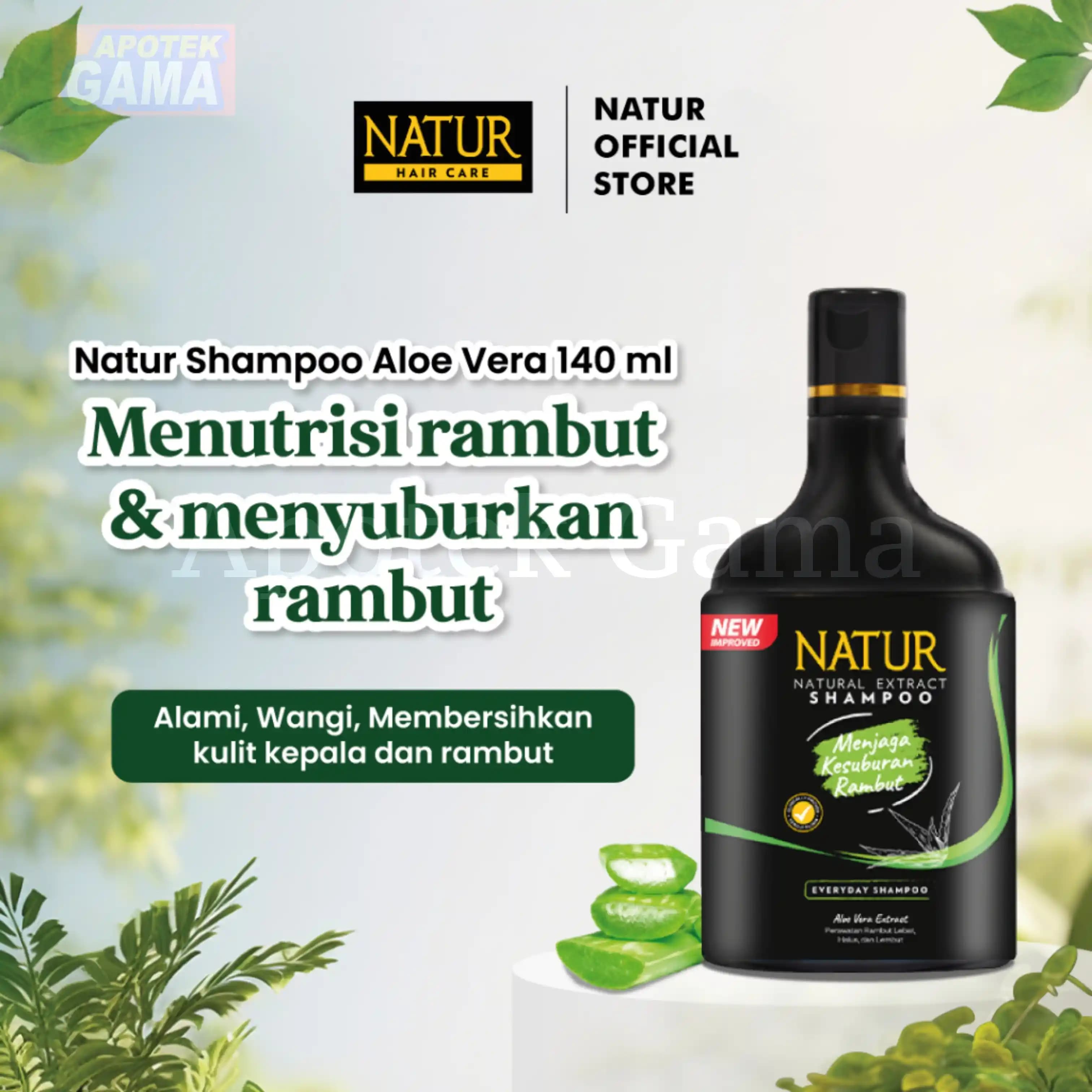 NATUR SHAMPOO ALOE VERA 140 ML 3