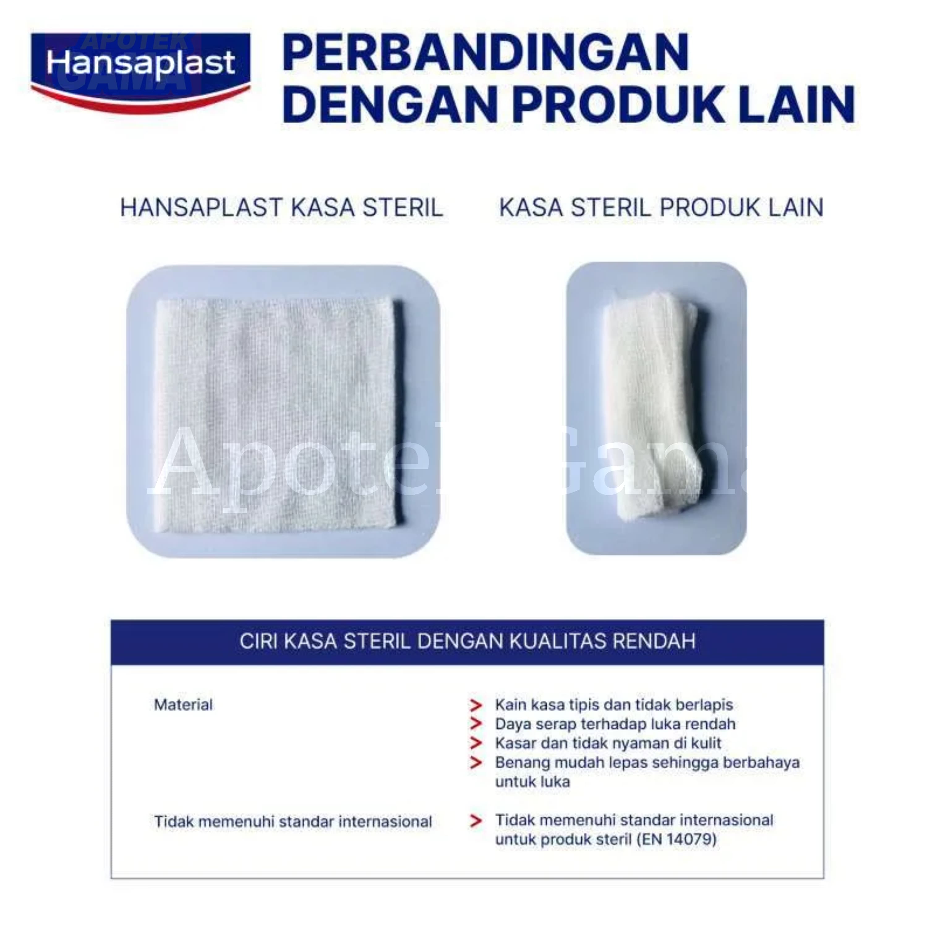 HANSAPLAST KASA STERIL 7.5X7.5CM 2S