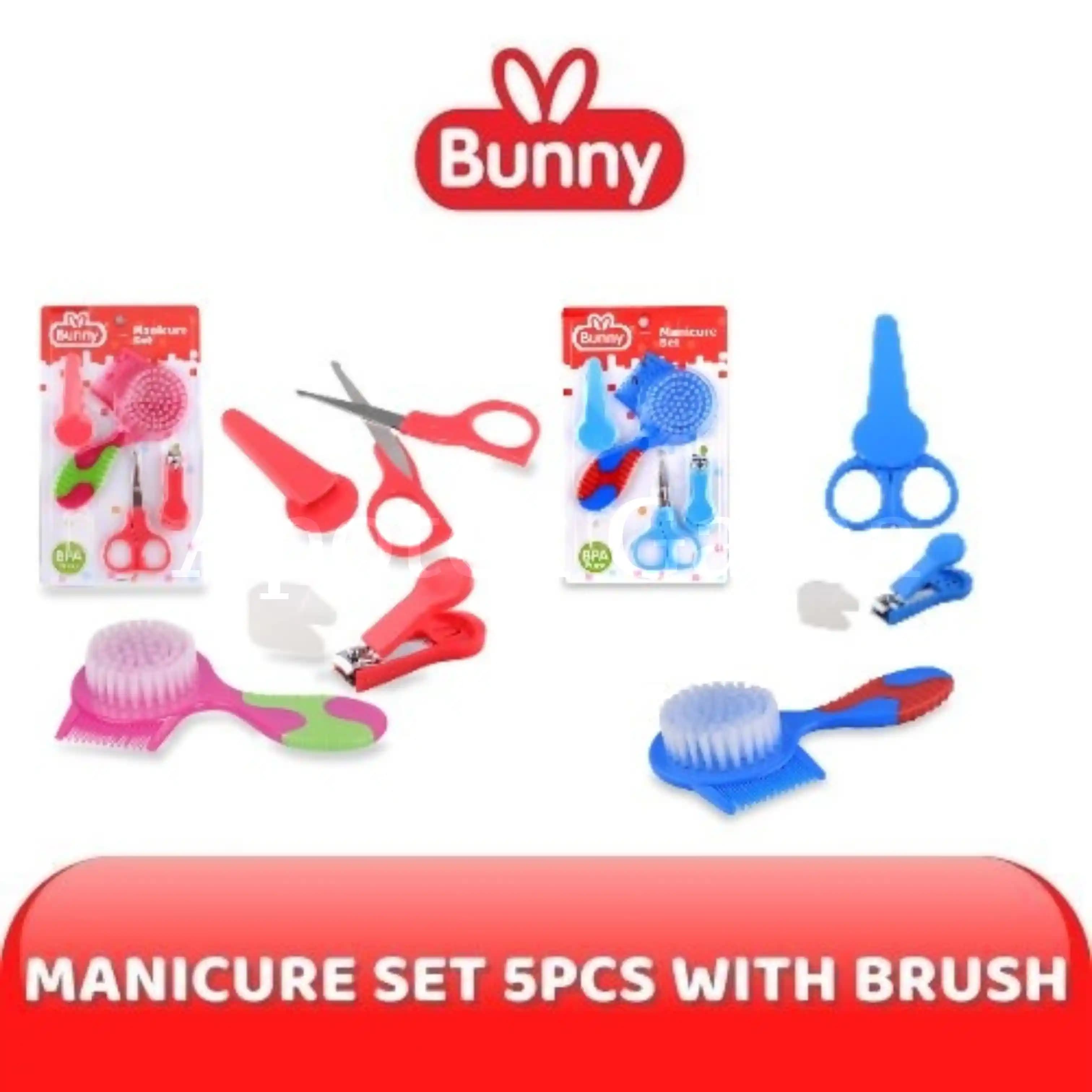 BUNNY MANICURE SET 5PCS WITH BRUSH