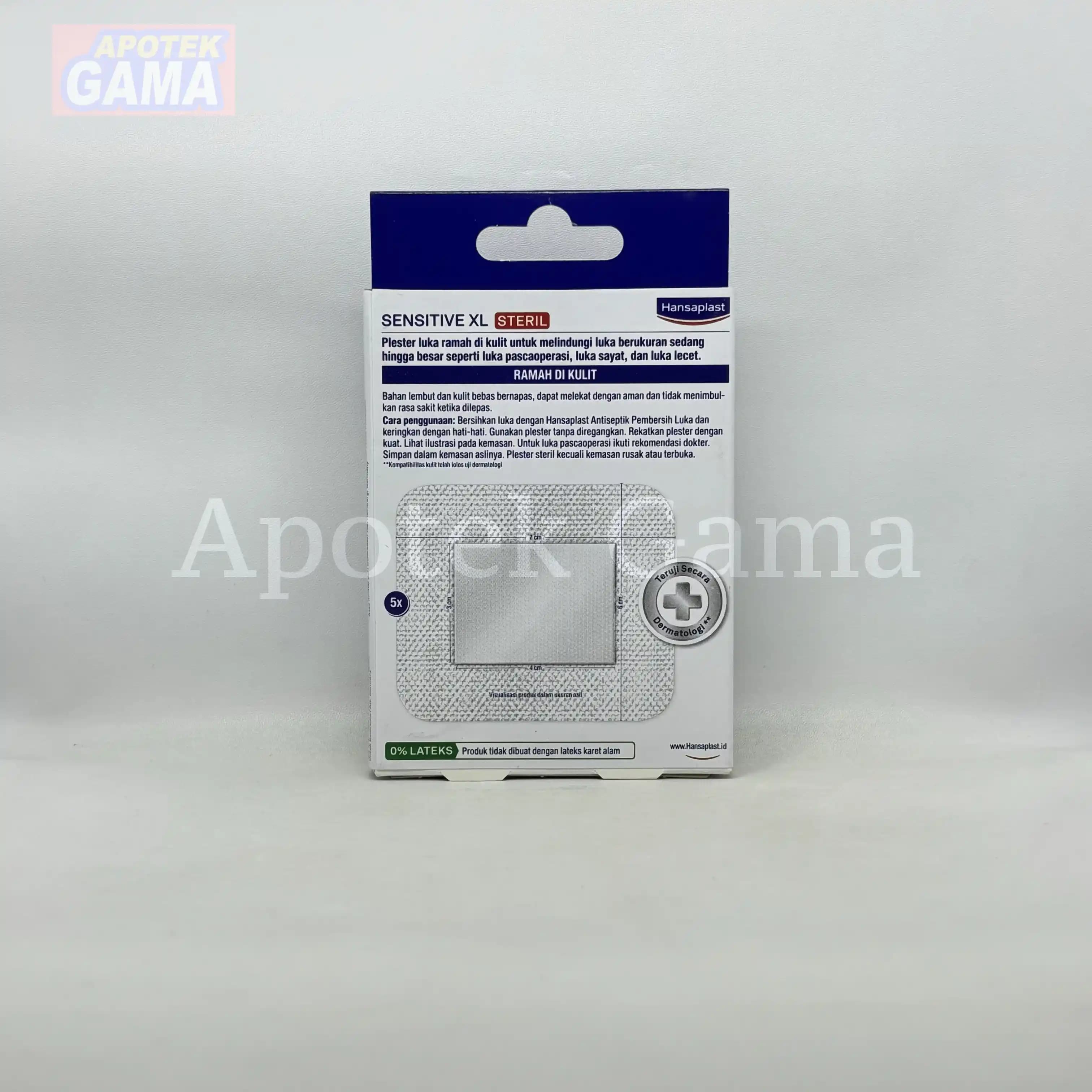 HANSAPLAST SENSITIVE STERIL XL 6X7CM 5PCS 4