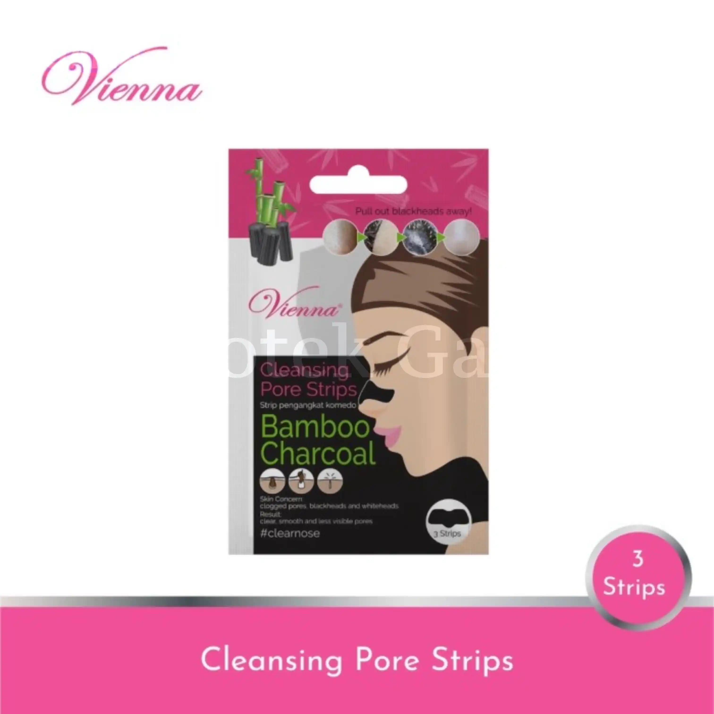 VIENNA PORE STRIPS CHARCOAL+BAMBOO 3'S