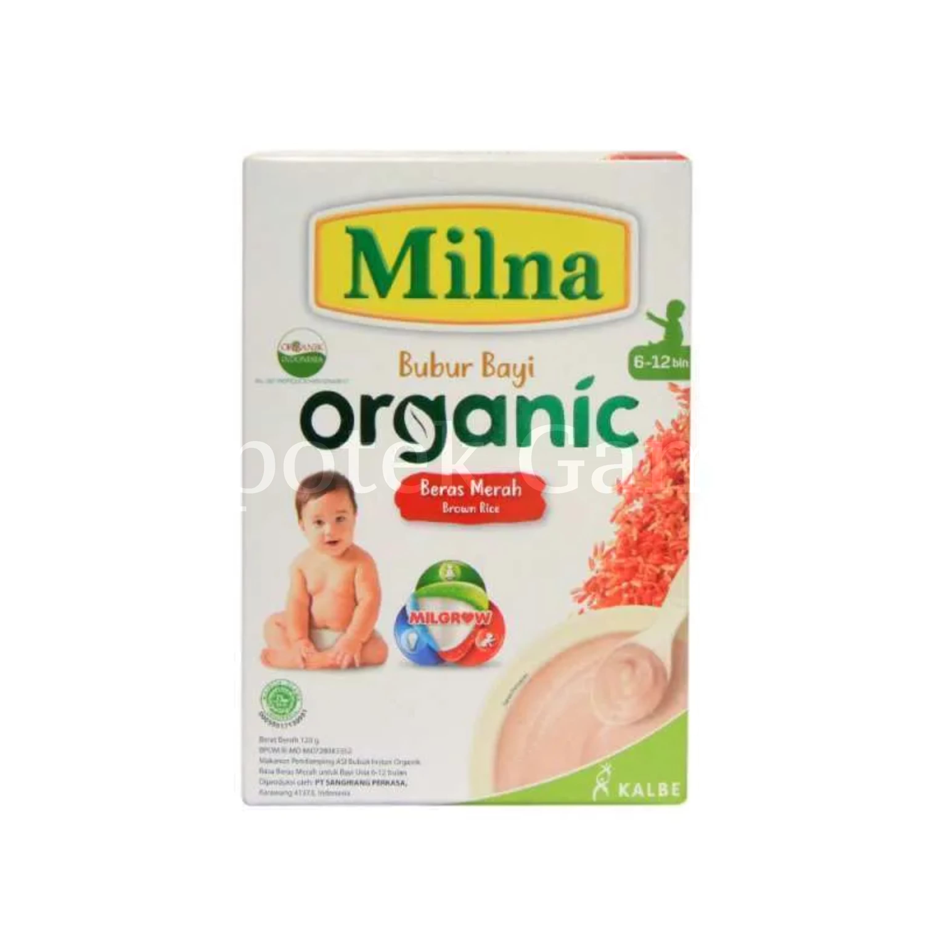 MILNA BUBUR BAYI ORGANIC 6+ BERAS MERAH 120 GR 2