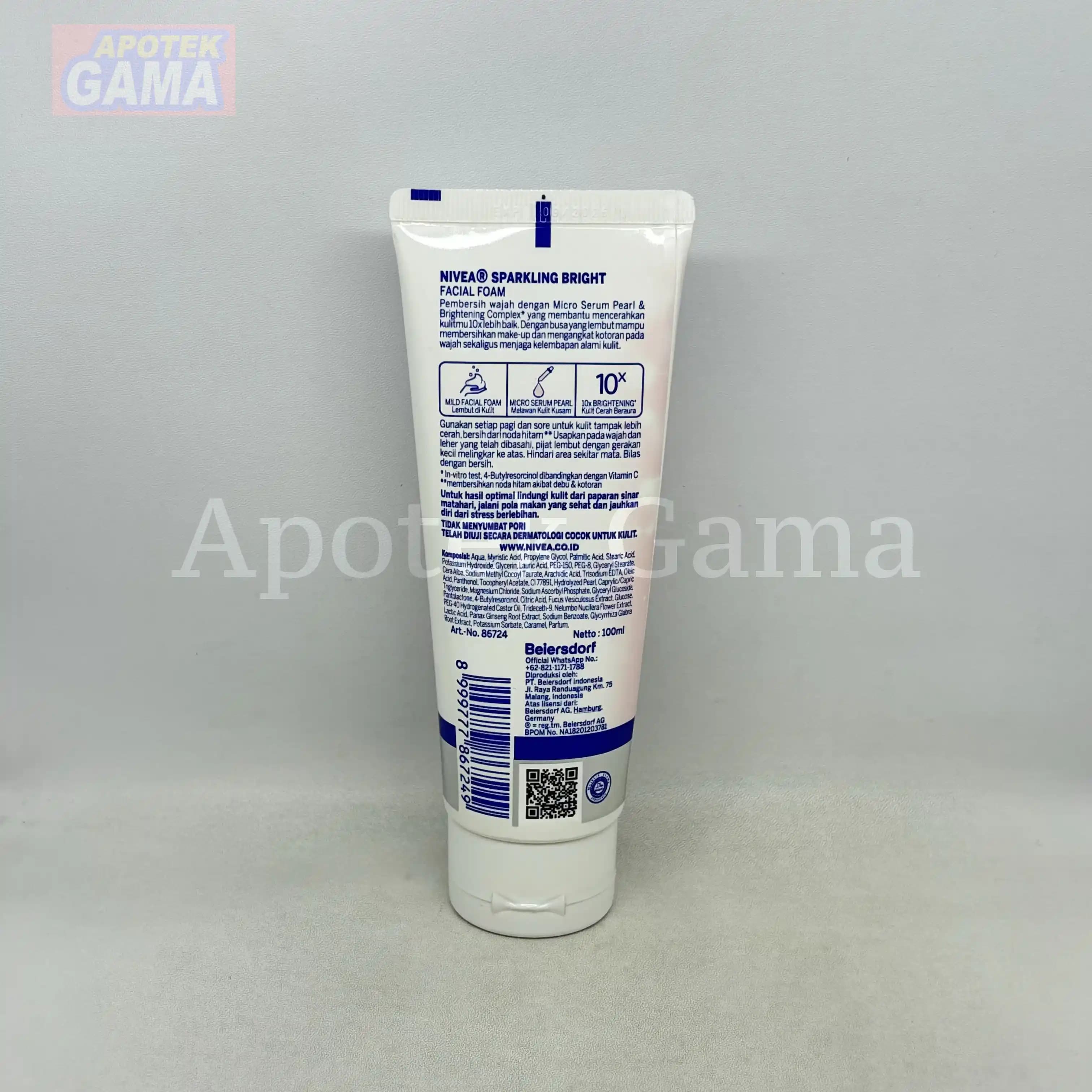 NIVEA SPARKLING WHITE FOAM 100ML 3