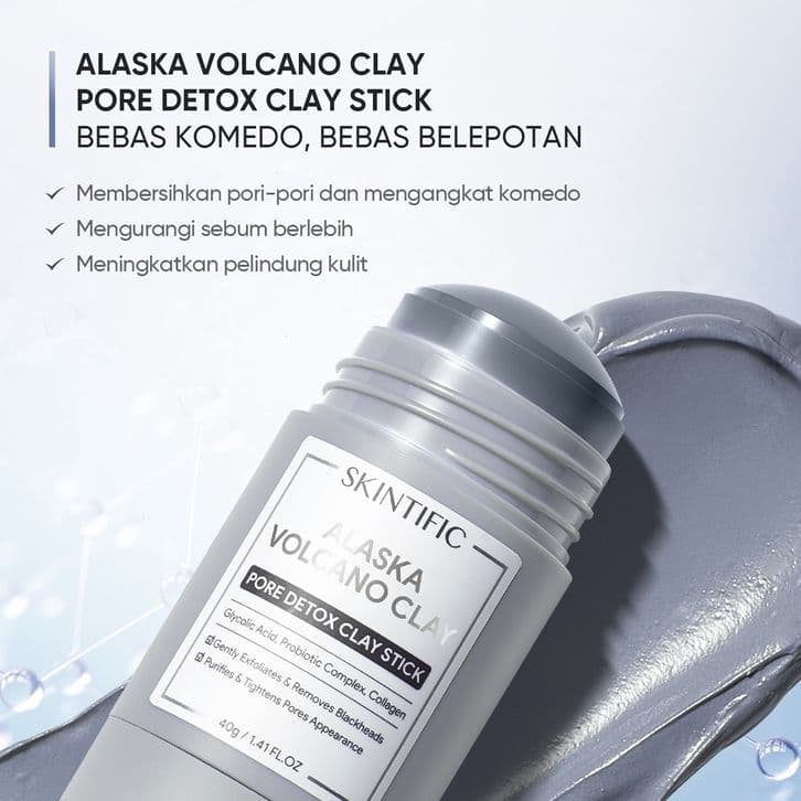 SKINTIFIC ALASKA VOLCANO PORE CLAY STICK 40GR