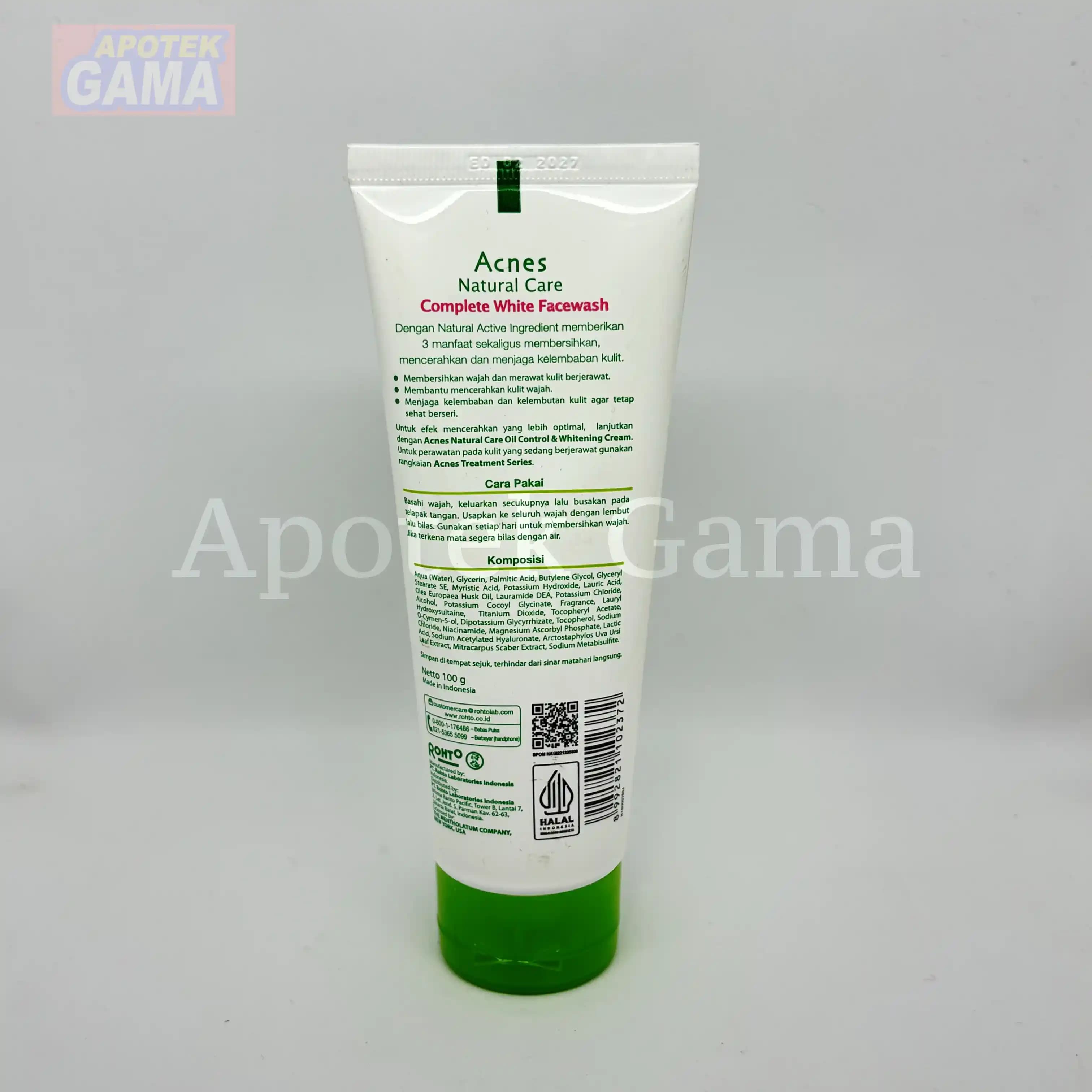 ACNES COMPLETE WHITE FACE WASH 100GR 3