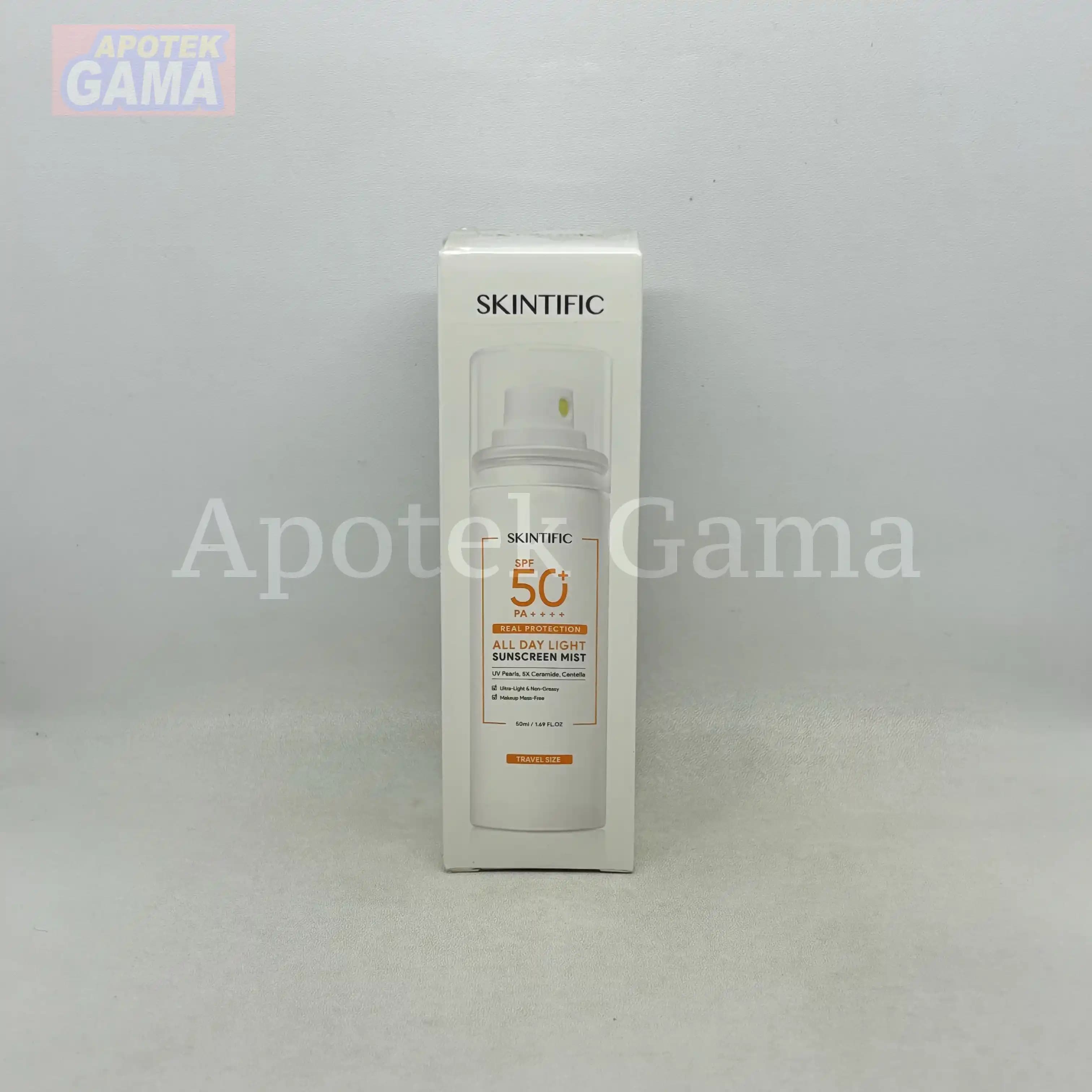 SKINTIFIC ALL DAY LIGHT SUNSCREEN MIST SPF 50+ 50ML 5