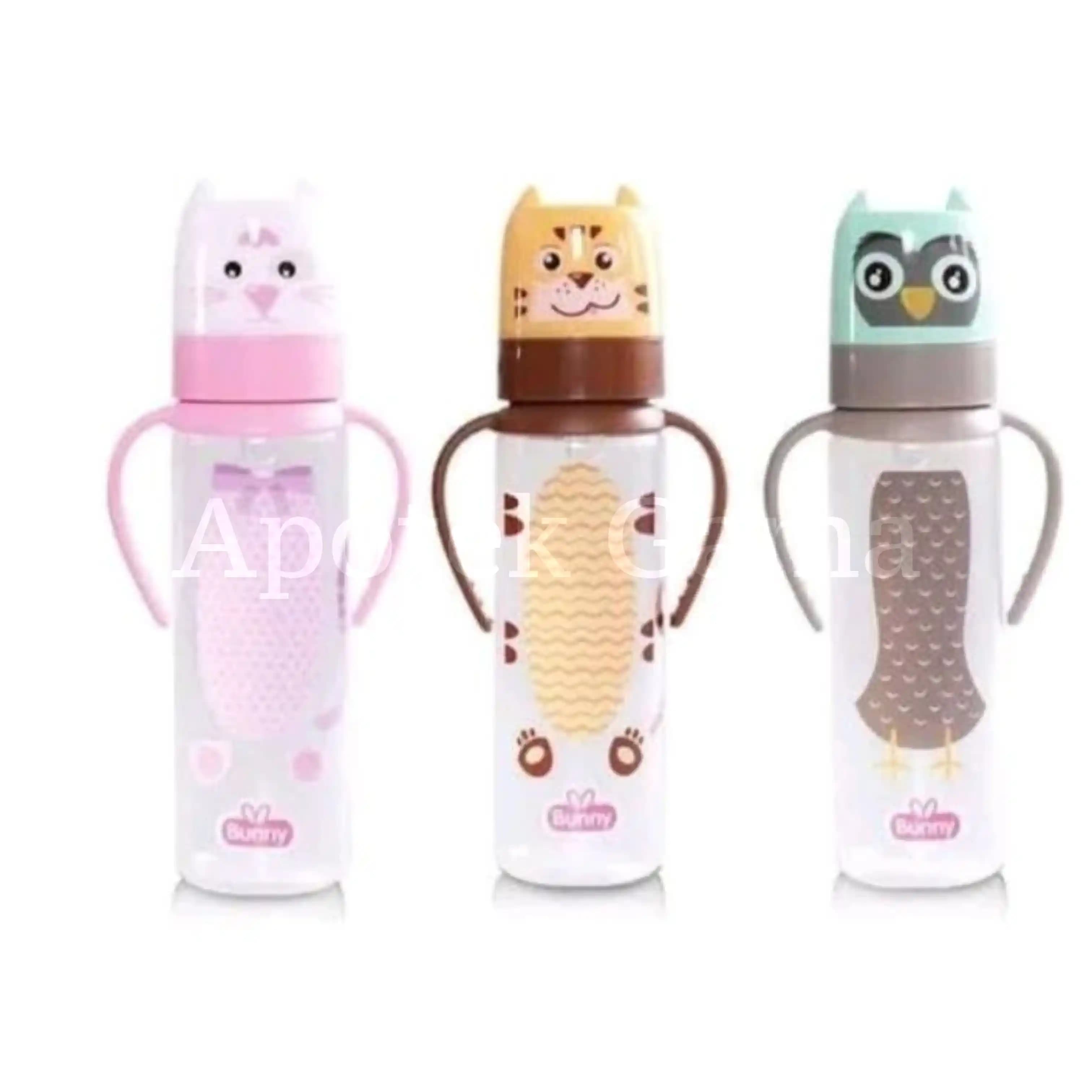 BUNNY BOTOL SUSU ANIMAL CAP W HANDLE 250ML