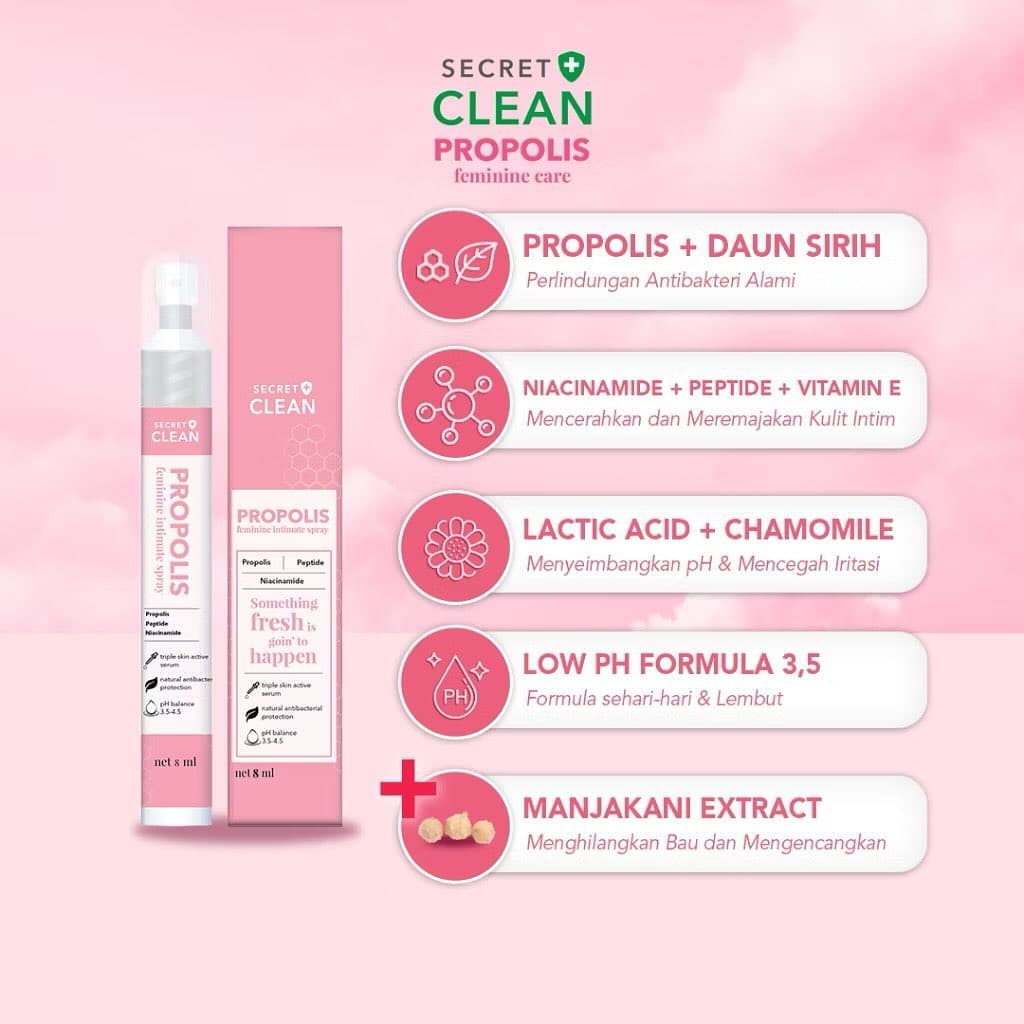 SECRET CLEAN PROPOLIS FRESH SPRAY 8ML 2