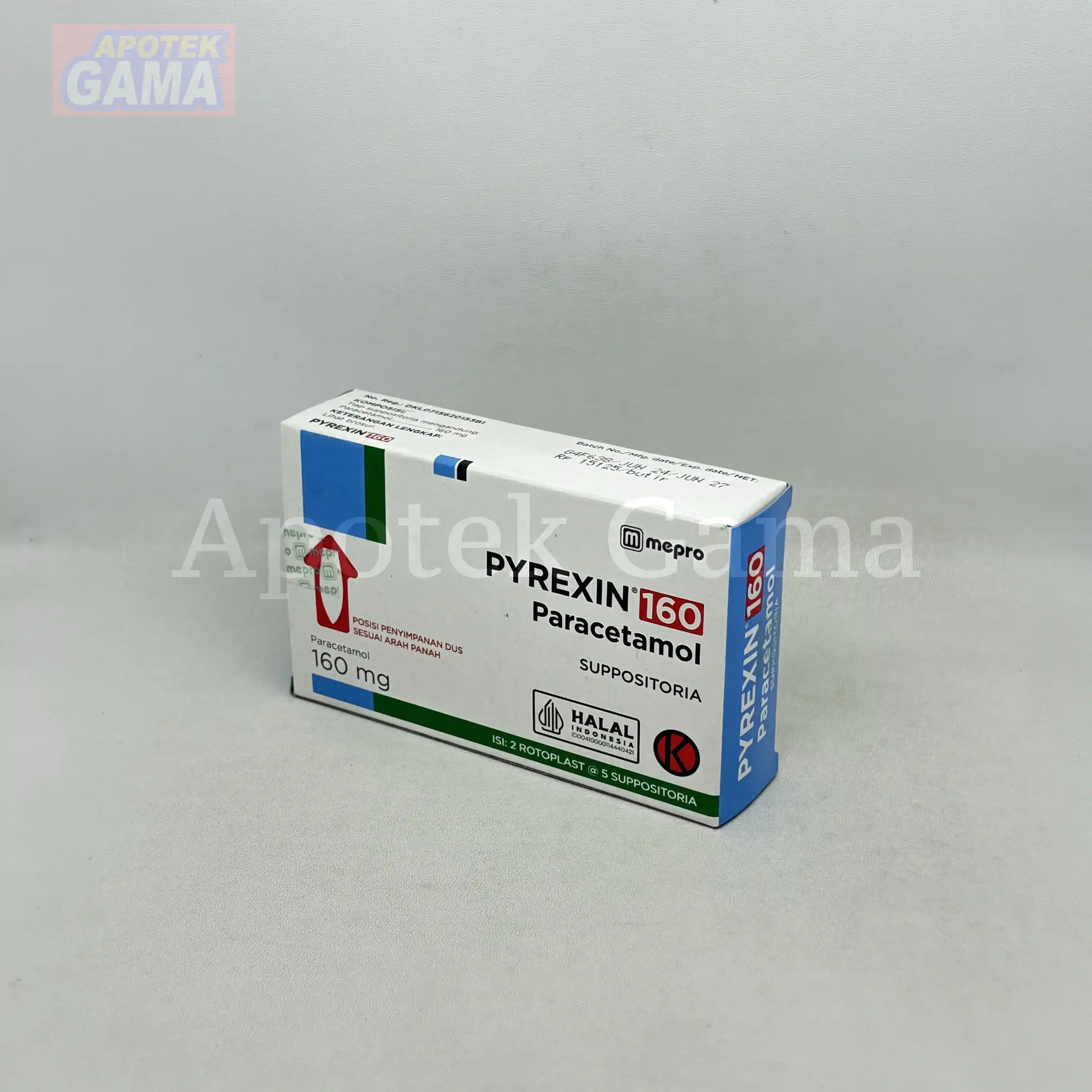 PYREXIN SUPP 160MG 2