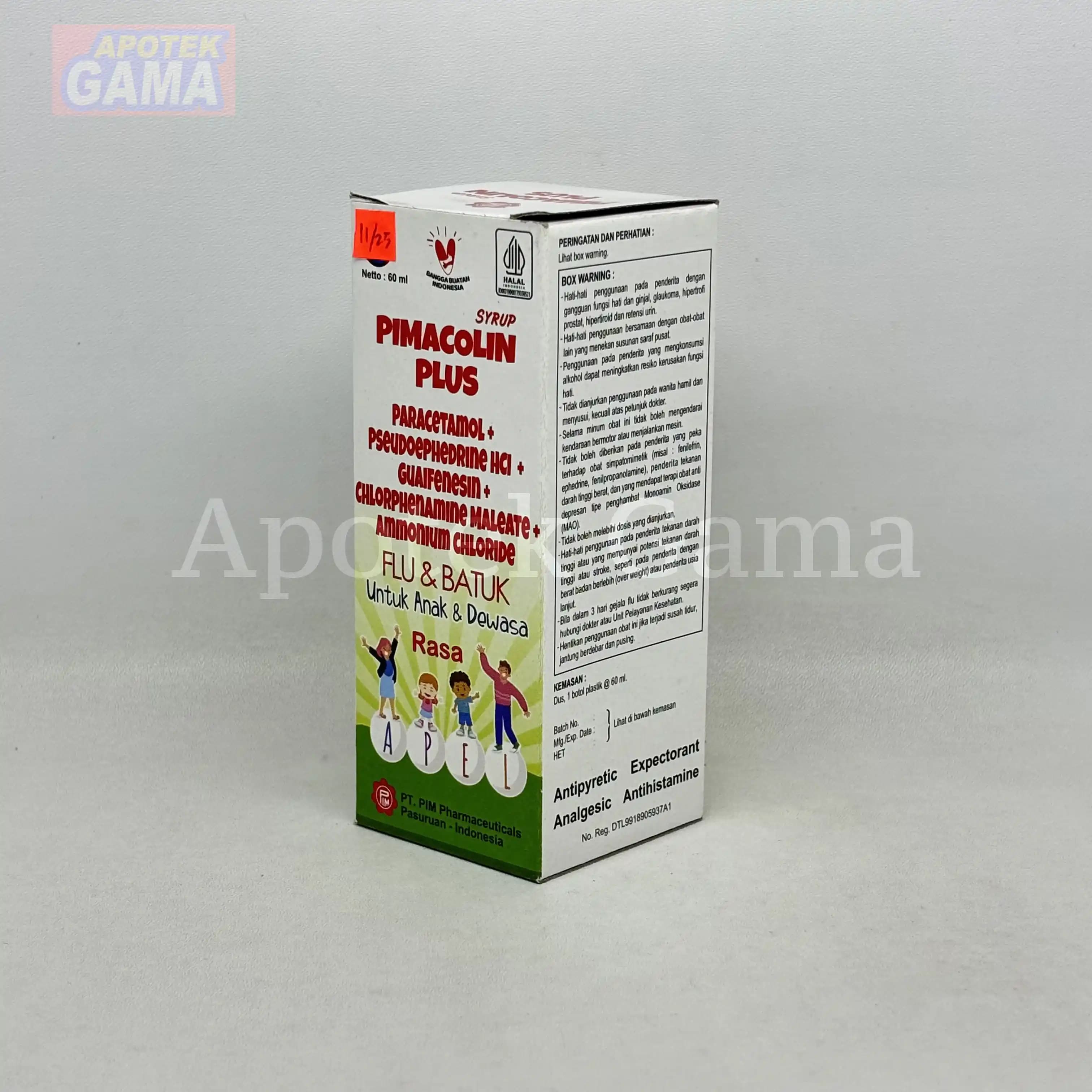 PIMACOLIN SYR 60 ML APPLE 5