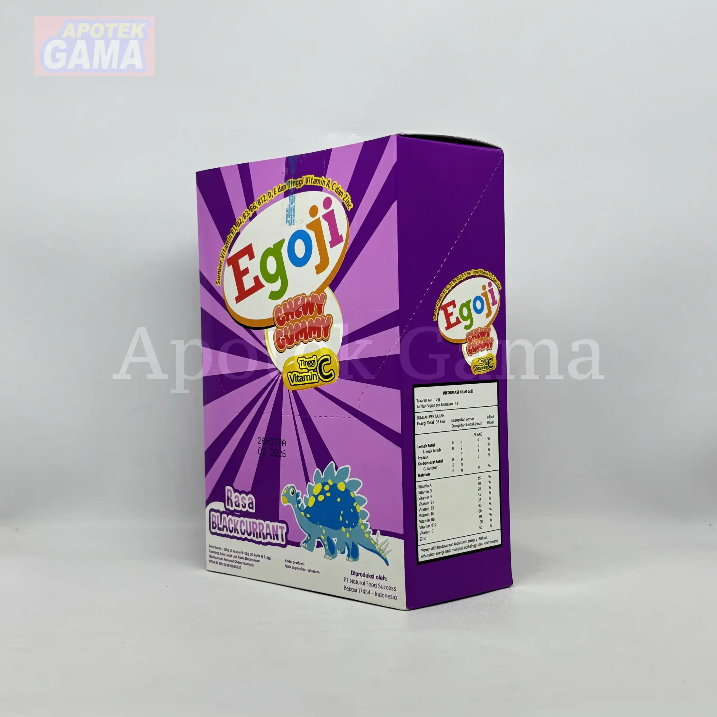 EGOJI CHEWY GUMMY BLACKCURRANT 100G 5