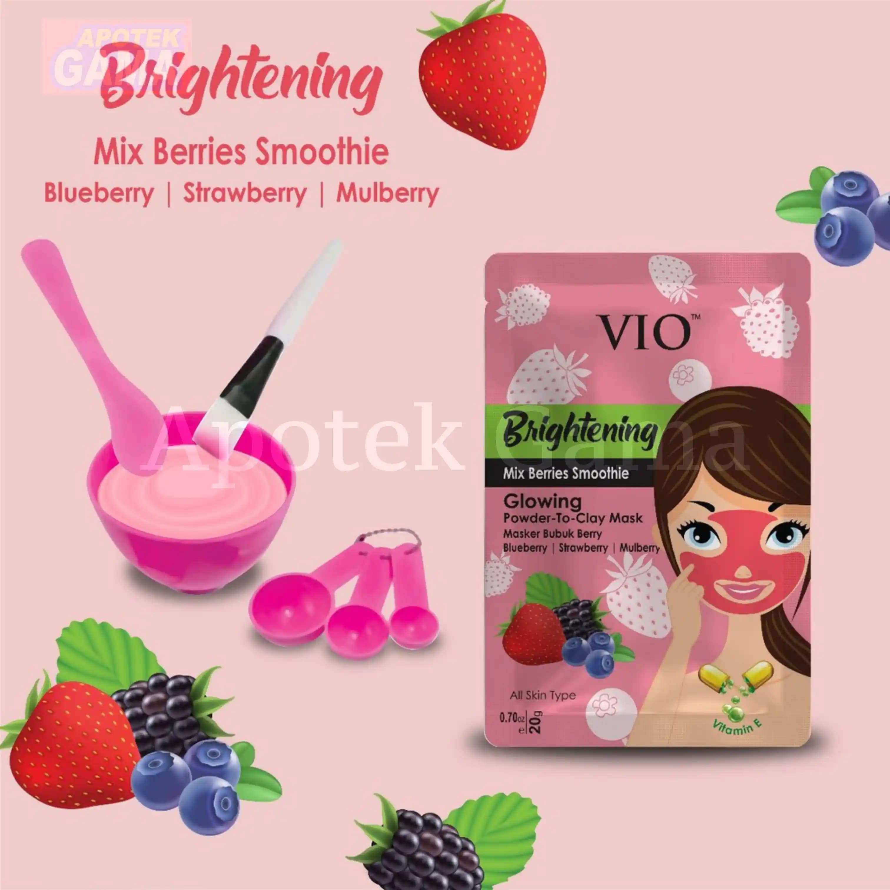 VIO POWDER CLAY MASK MIX BERRIES 20GR 2