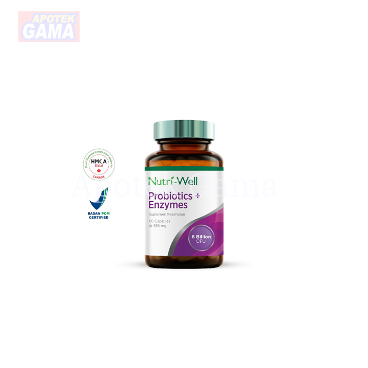 NUTRIWELL PROBIOTICS+ENZYMES 60S