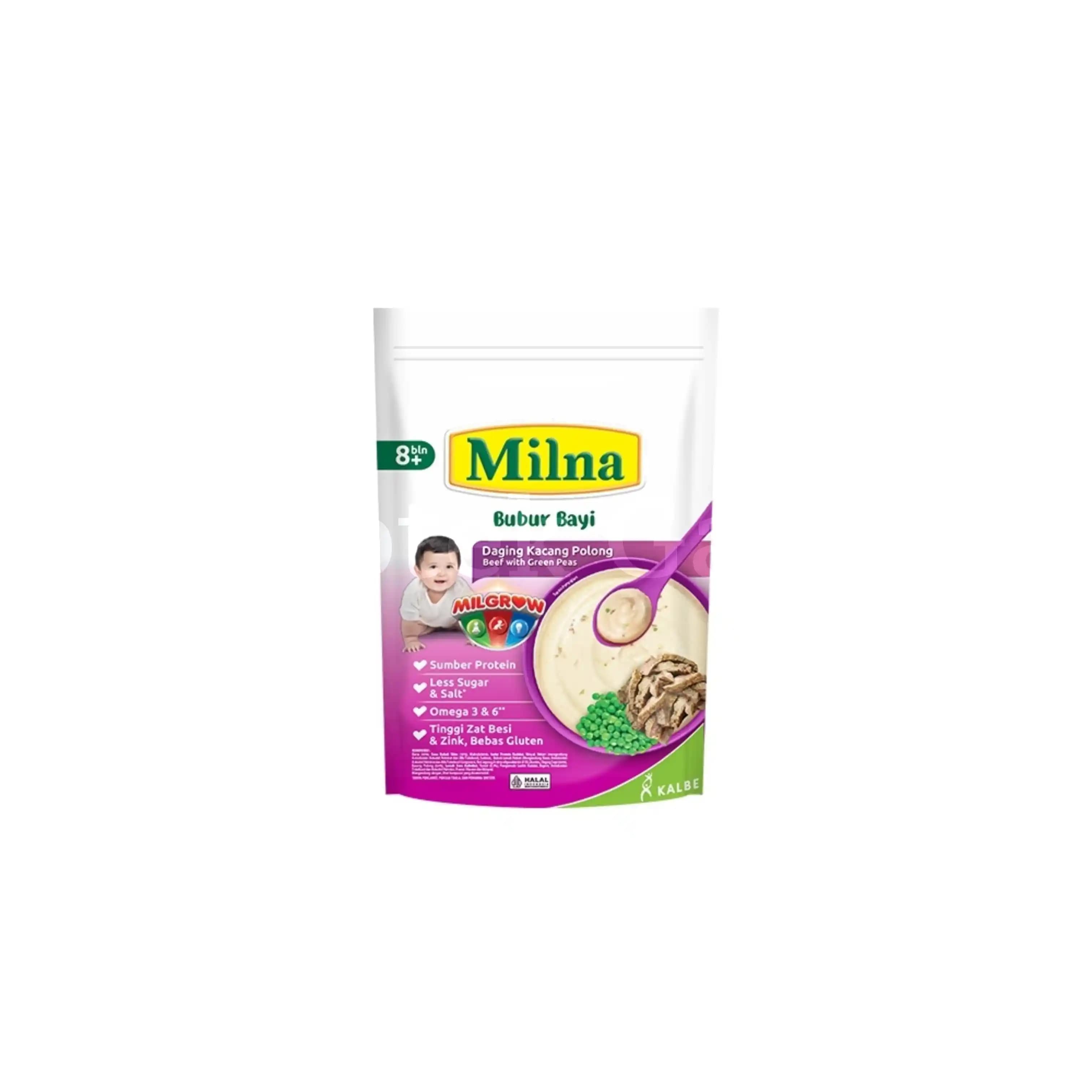 MILNA BUBUR BAYI 8+ DAGING KACANG POLONG 120 GR 2