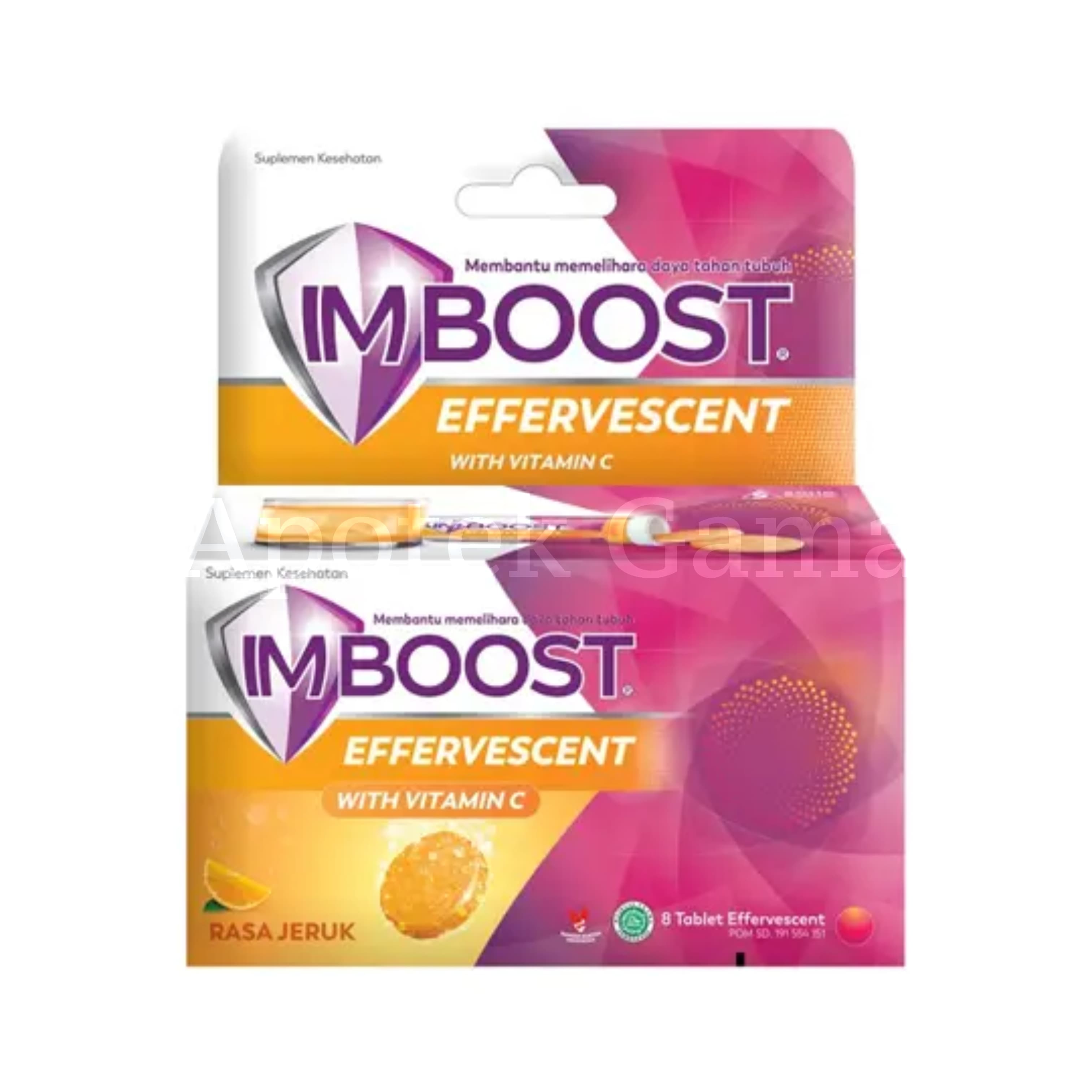 IMBOOST EFFERVESCENT EXTRA VIT C & D3 JERUK BOTOL 2