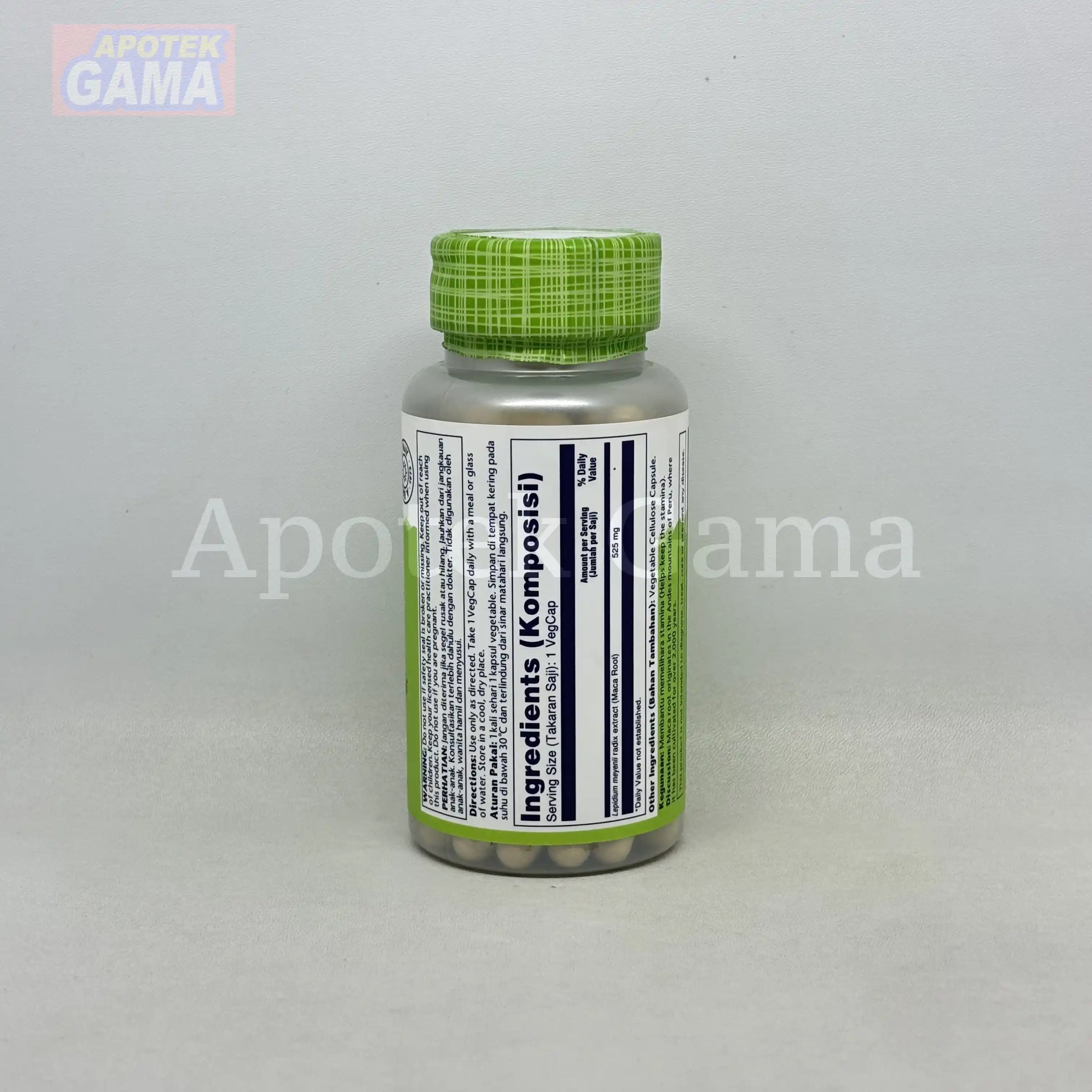 SOLARAY MACA ROOT 525 MG 100S 2