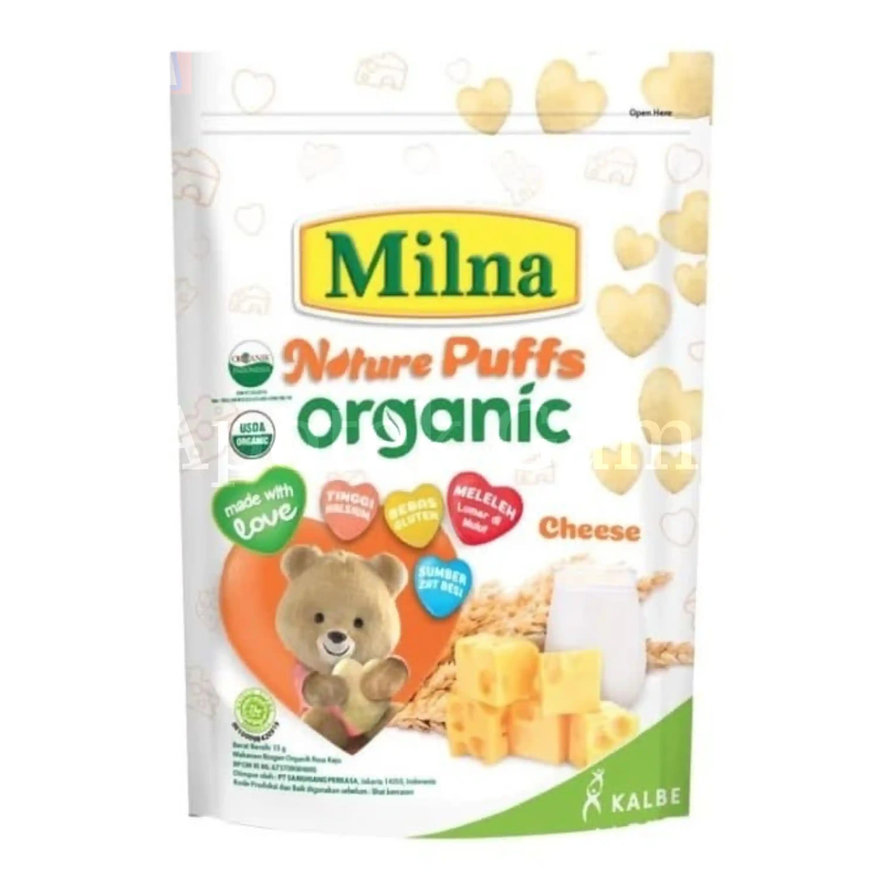 MILNA NATURE PUFFS ORGANIC CHEESE 15gr
