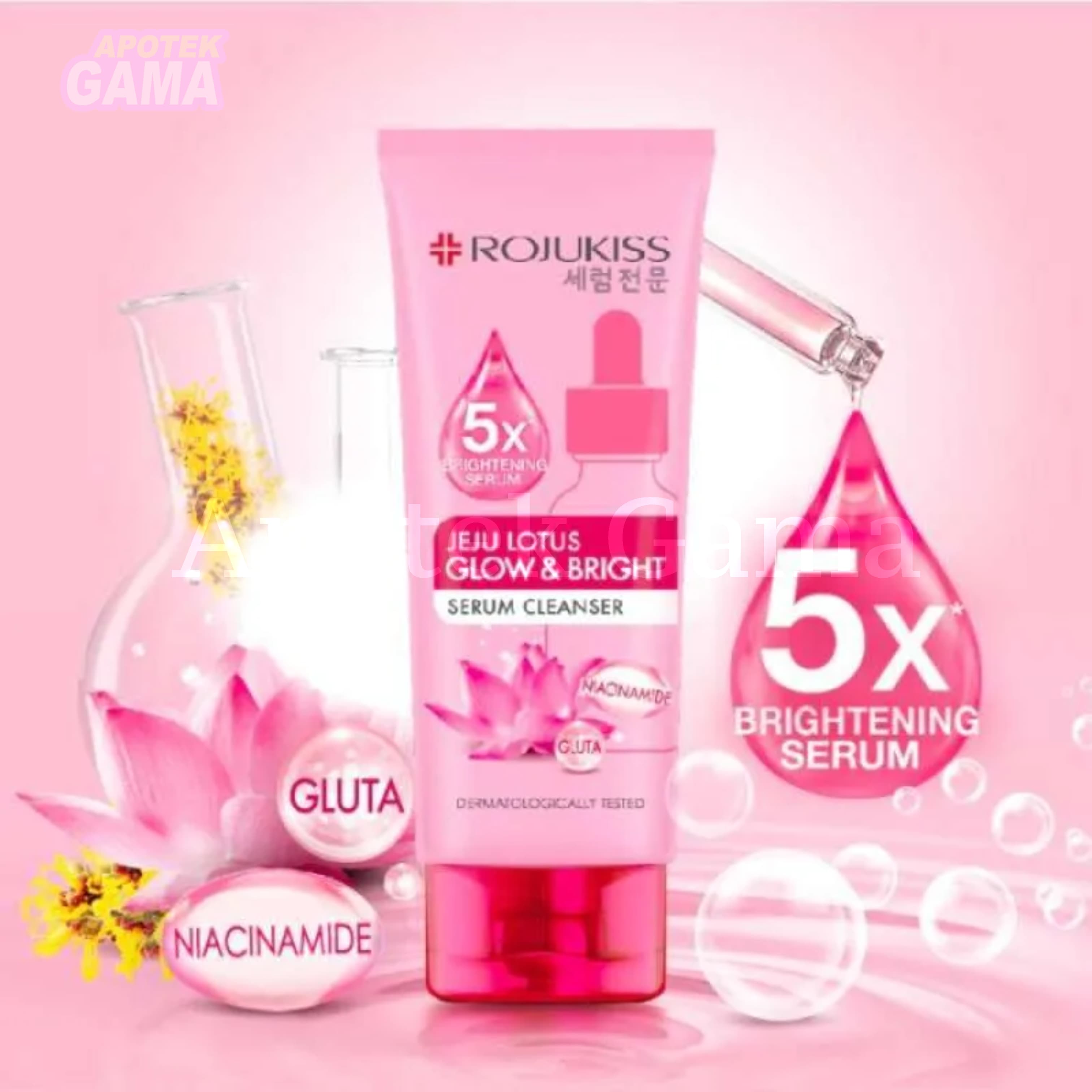 ROJUKISS JEJU LOTUS GLOW & BRIGHT SERUM CLEANSER 5X BRIGHTENING SERUM 100ML 2