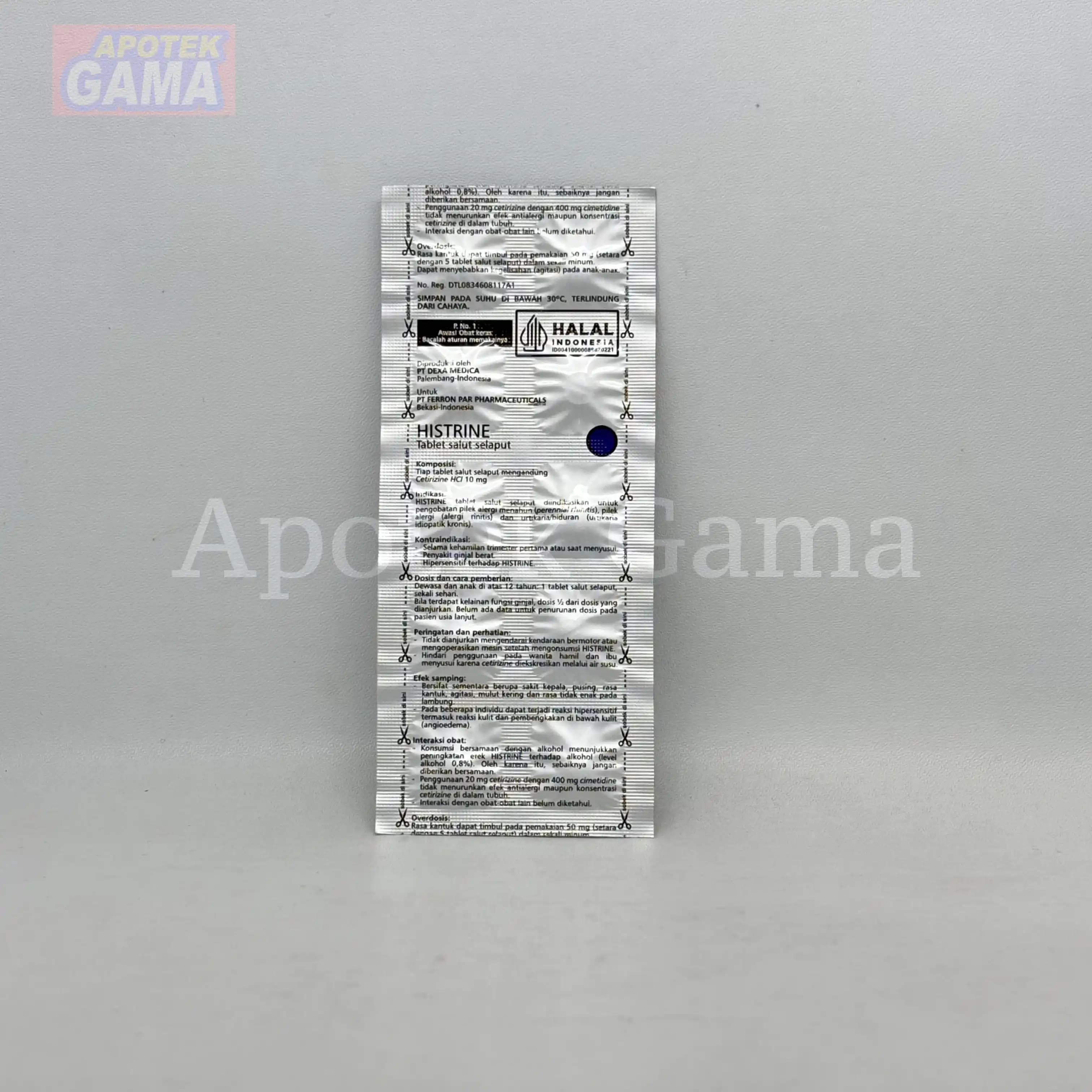 HISTRINE 10 MG/30 TAB 4