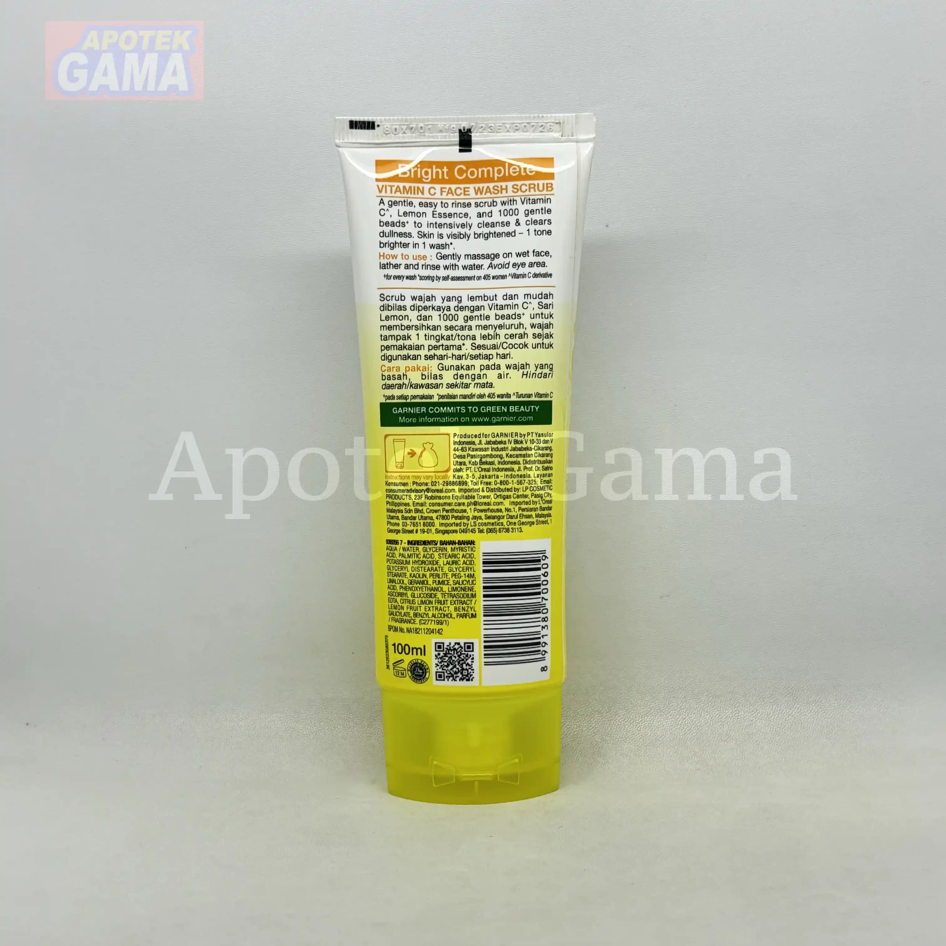 GARNIER LIGHT COMPLETE BRIGHTENING SCRUB 100 ML