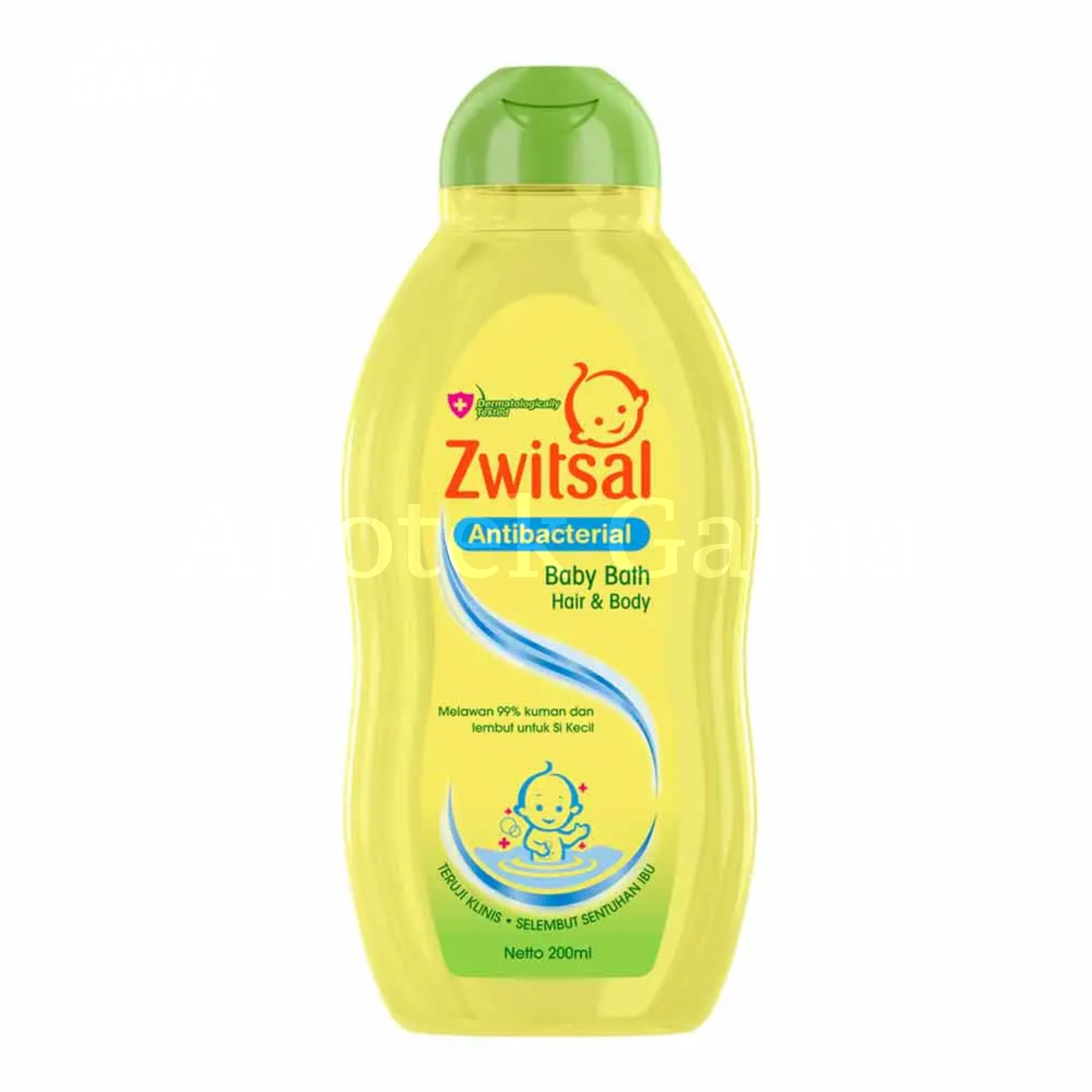 ZWITSAL BABY BATH HAIR & BODY ANTIBACTERIAL 200 ML