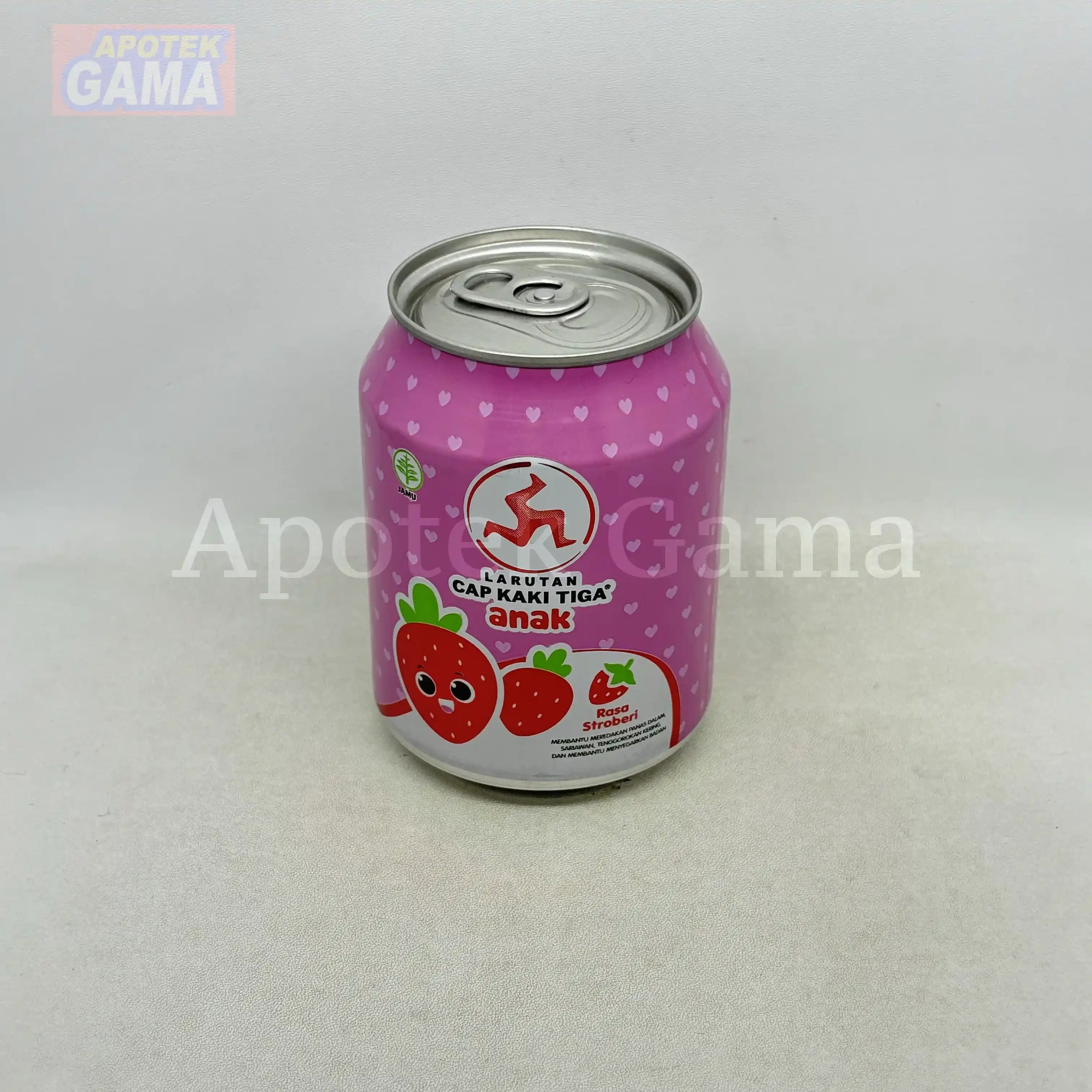 LARUTAN ANAK CAP KAKI TIGA RASA STROBERI 250 ML