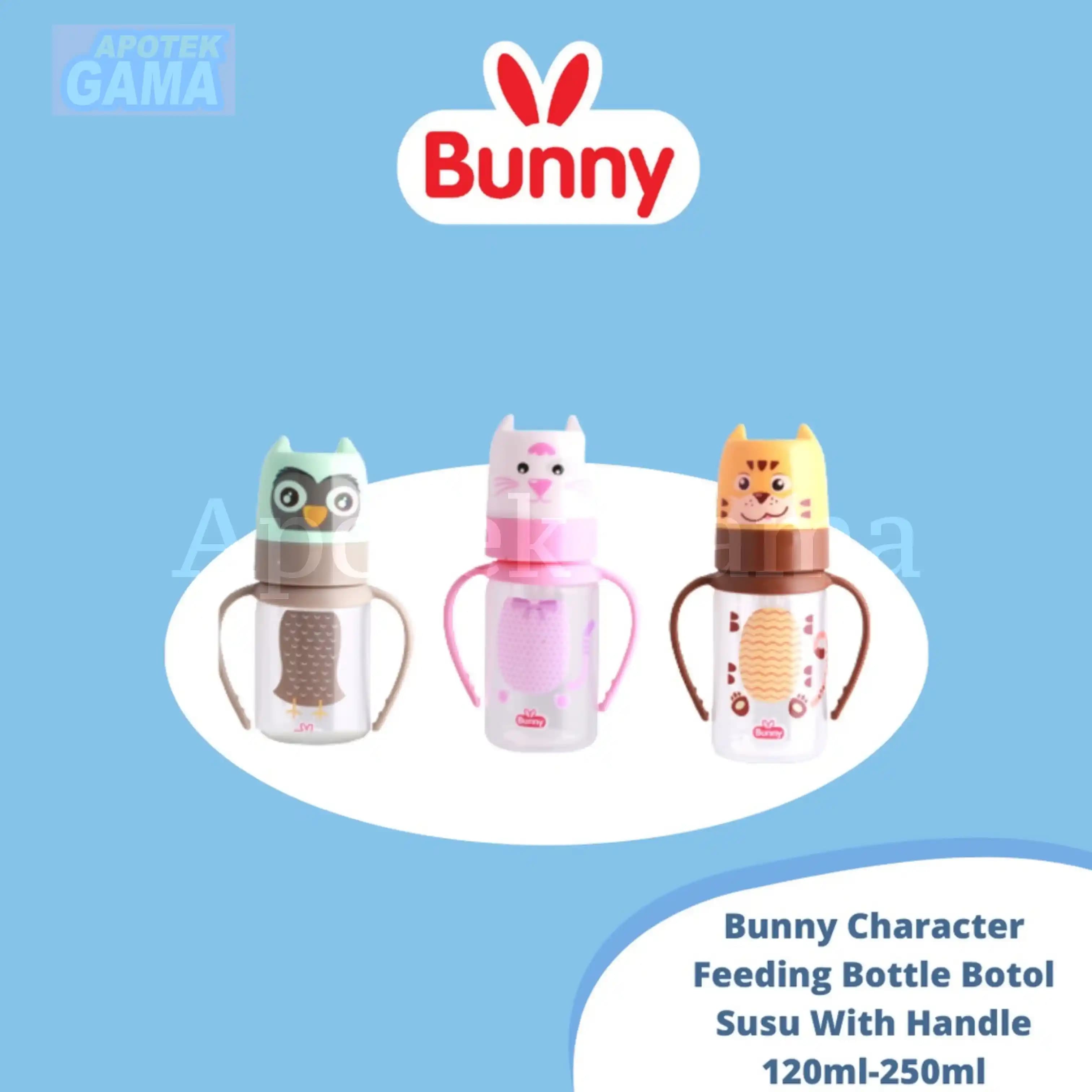 BUNNY BOTOL SUSU ANIMAL CAP W HANDLE 125ML