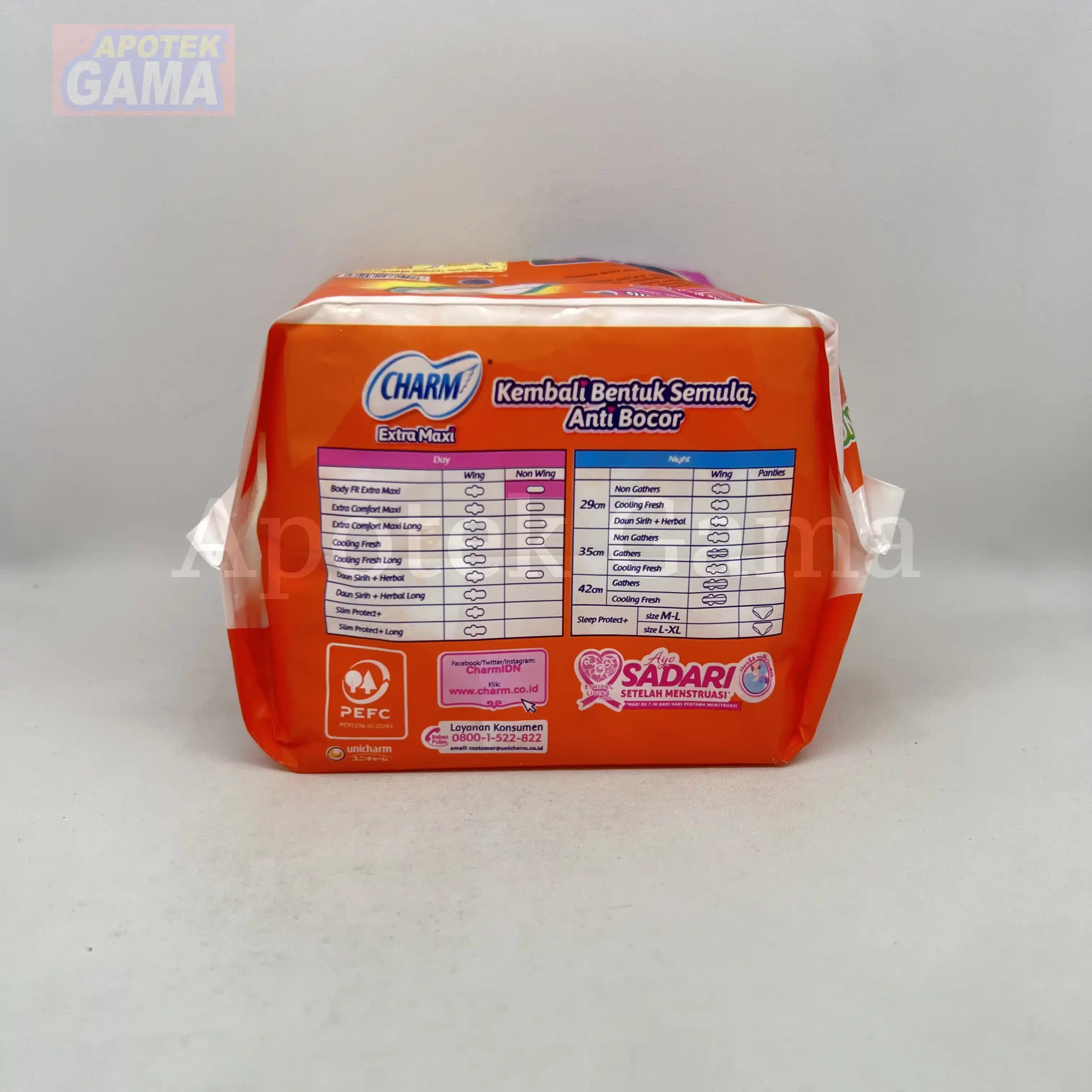 CHARM EXTRA MAXI NON WING 8S