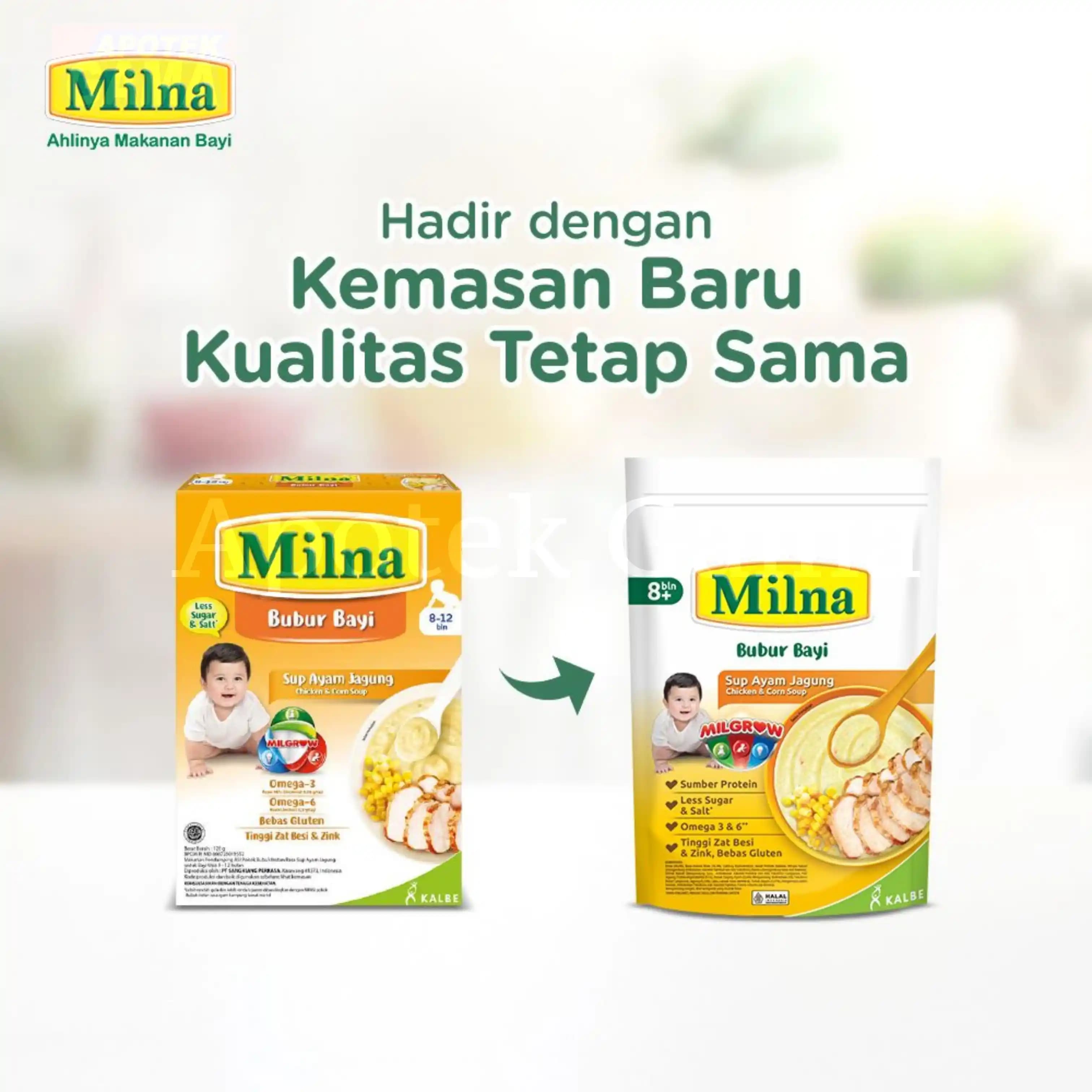 MILNA BUBUR BAYI 8+ SUP AYAM JAGUNG 120 GR