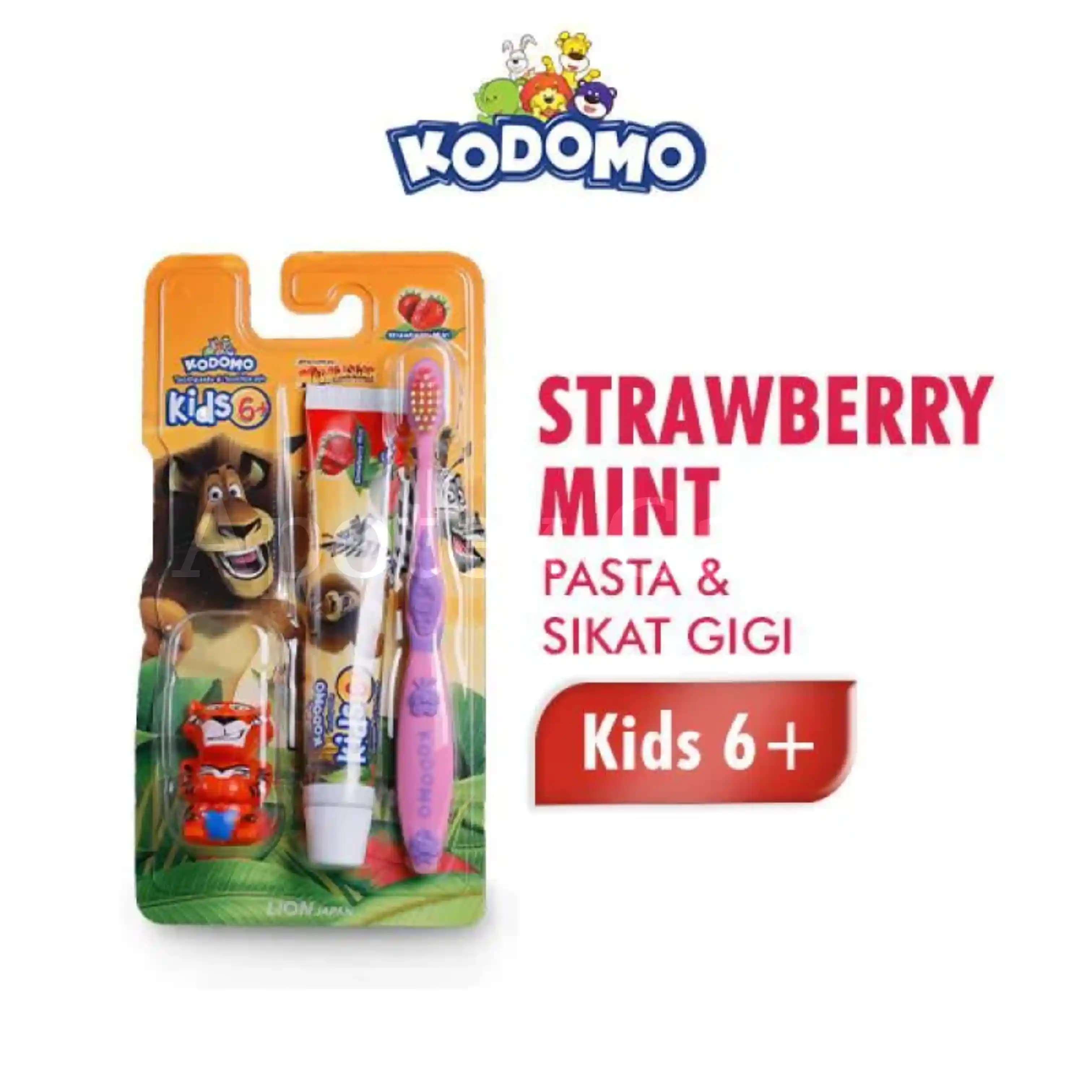 KODOMO TOOTHPASTE & TOOTHBRUSH 2 IN 1 KIDS 6+ MADAGASCAR 2