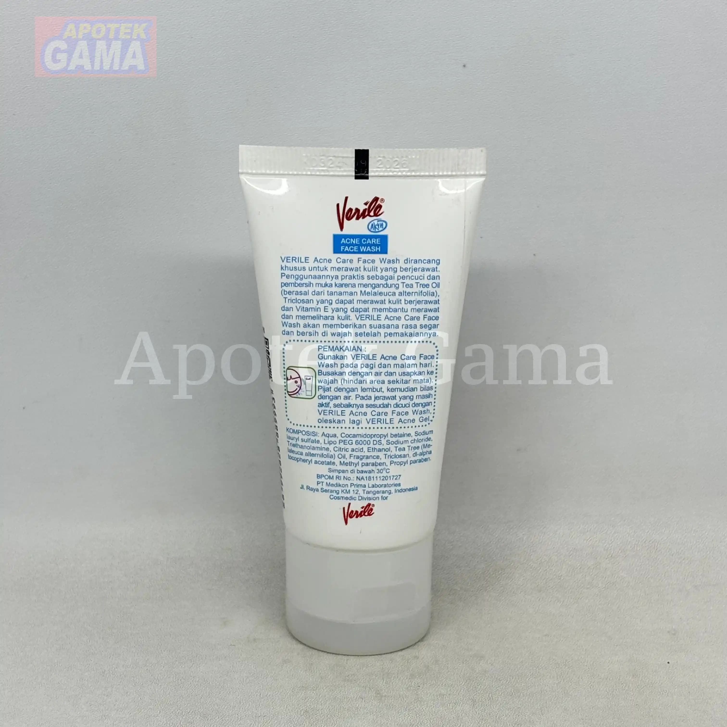 VERILE FACIAL WASH AKTIF 40ML 3