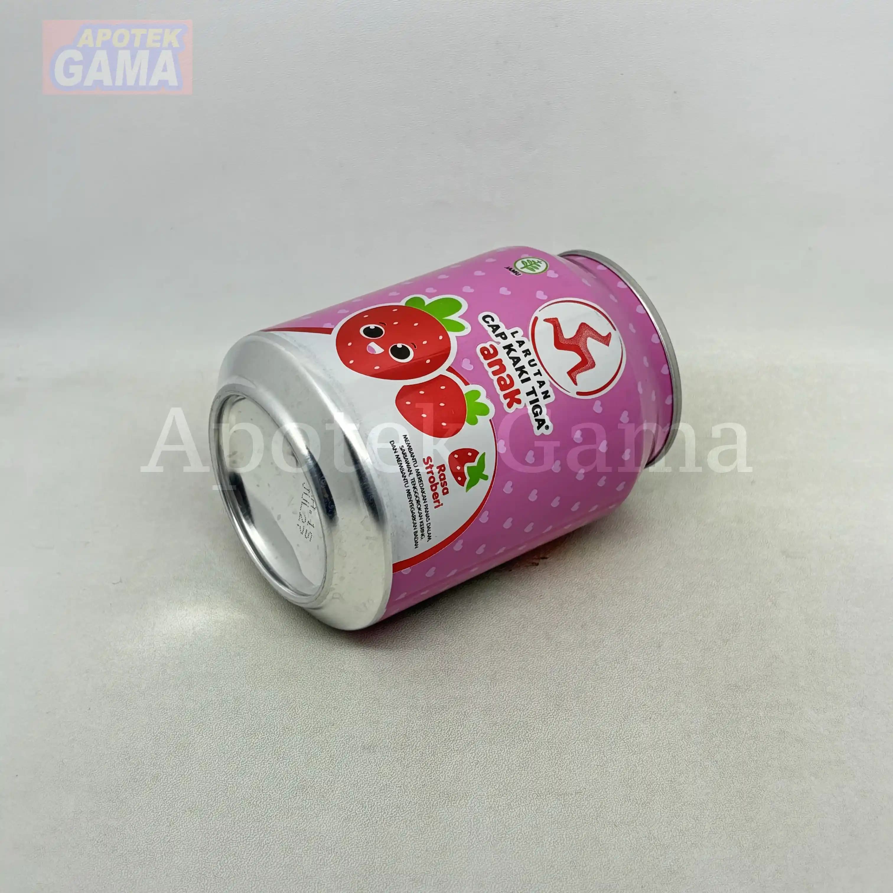 LARUTAN ANAK CAP KAKI TIGA RASA STROBERI 250 ML 4
