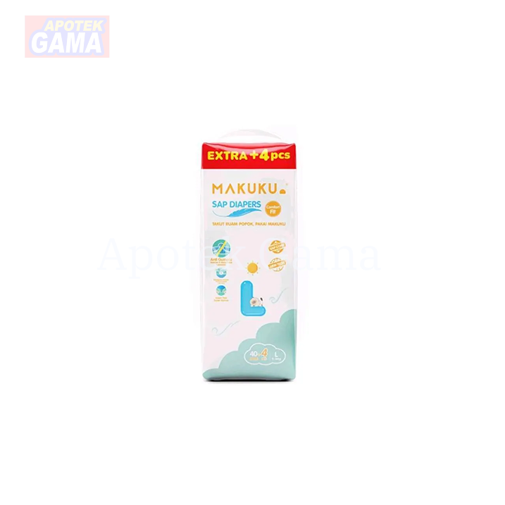 MAKUKU DIAPERS COMFORT FIT L 40+4 