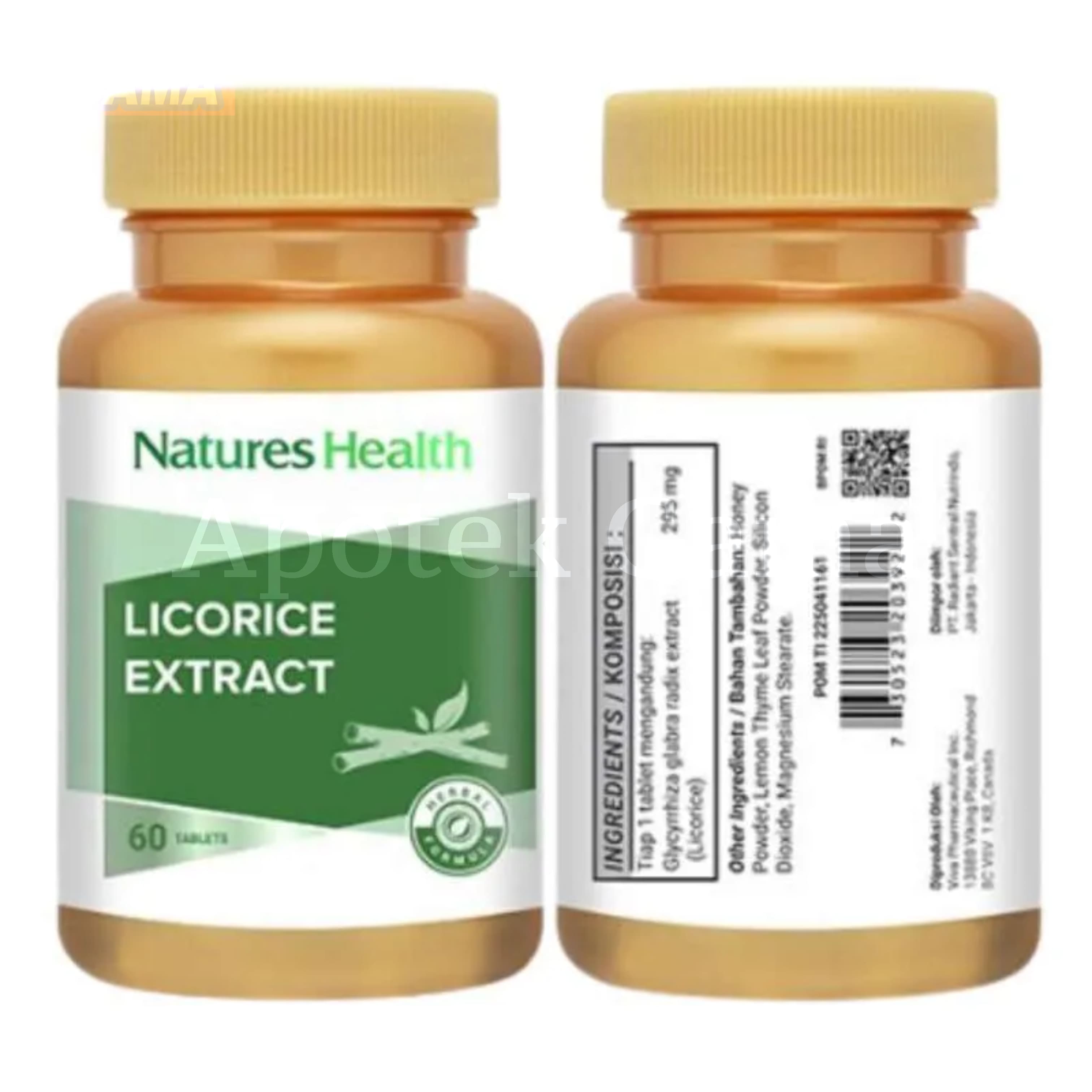 NATURES HEALTH LICORICE EXTRACT 60S
