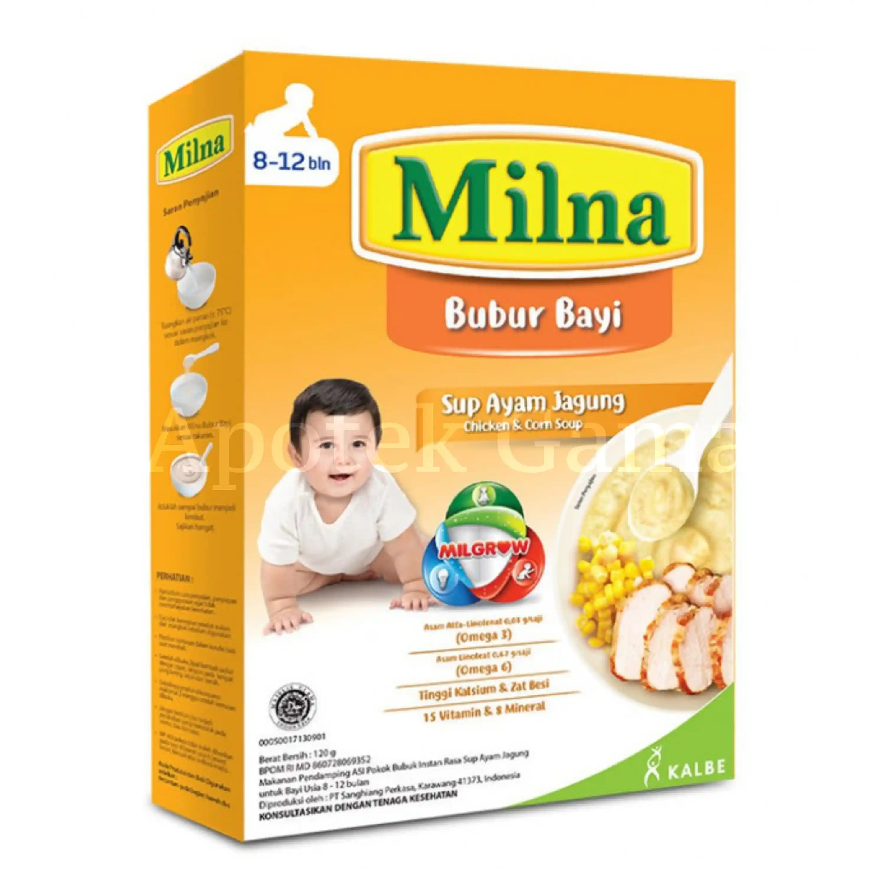 MILNA BUBUR BAYI 8+ SUP AYAM JAGUNG 120 GR 2