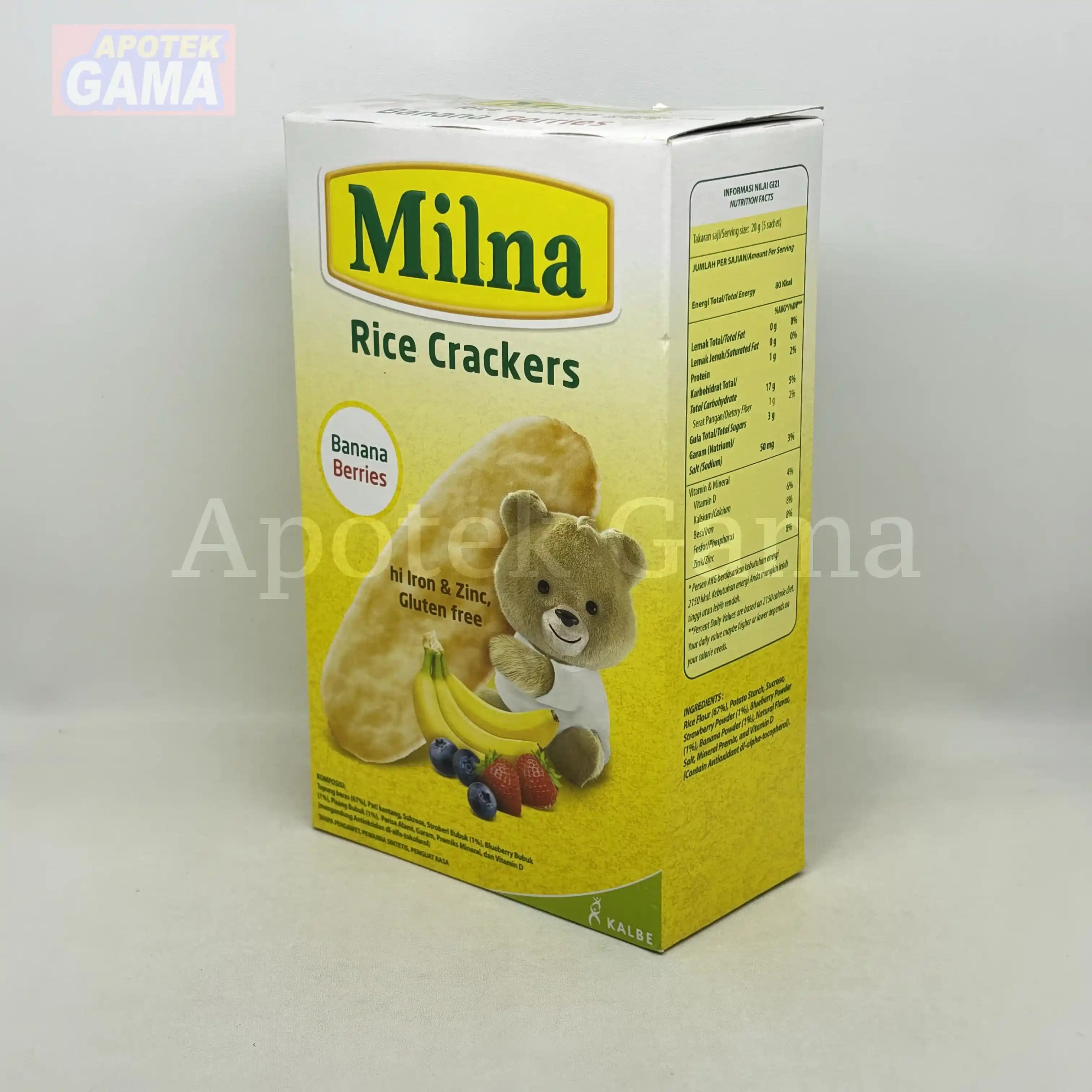 MILNA RICE CRACKERS BANANA BERRIES 20GR 2